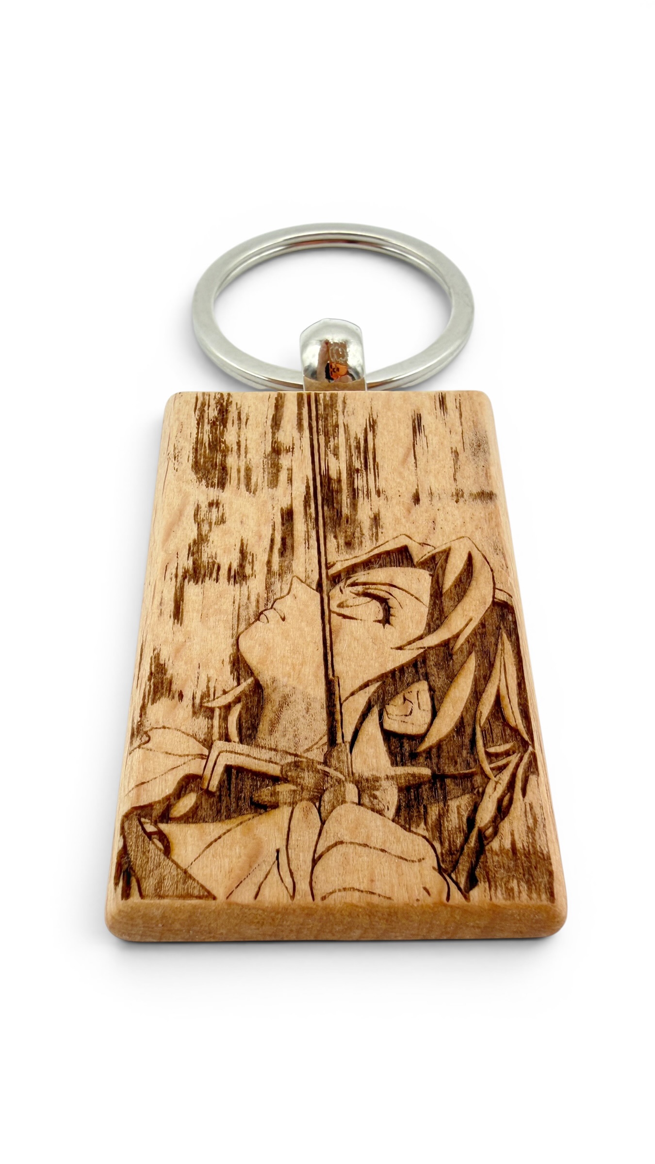 Shinobu Demon Slayer - Portachiavi in legno inciso 