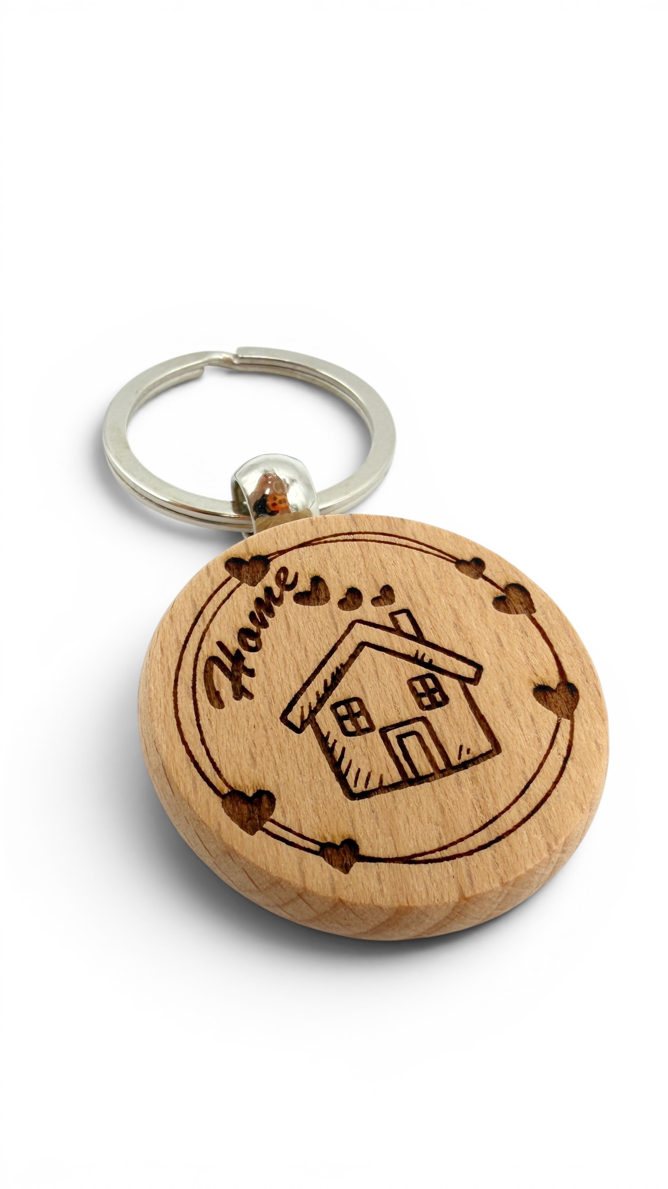 Home - Portachiavi in legno inciso 