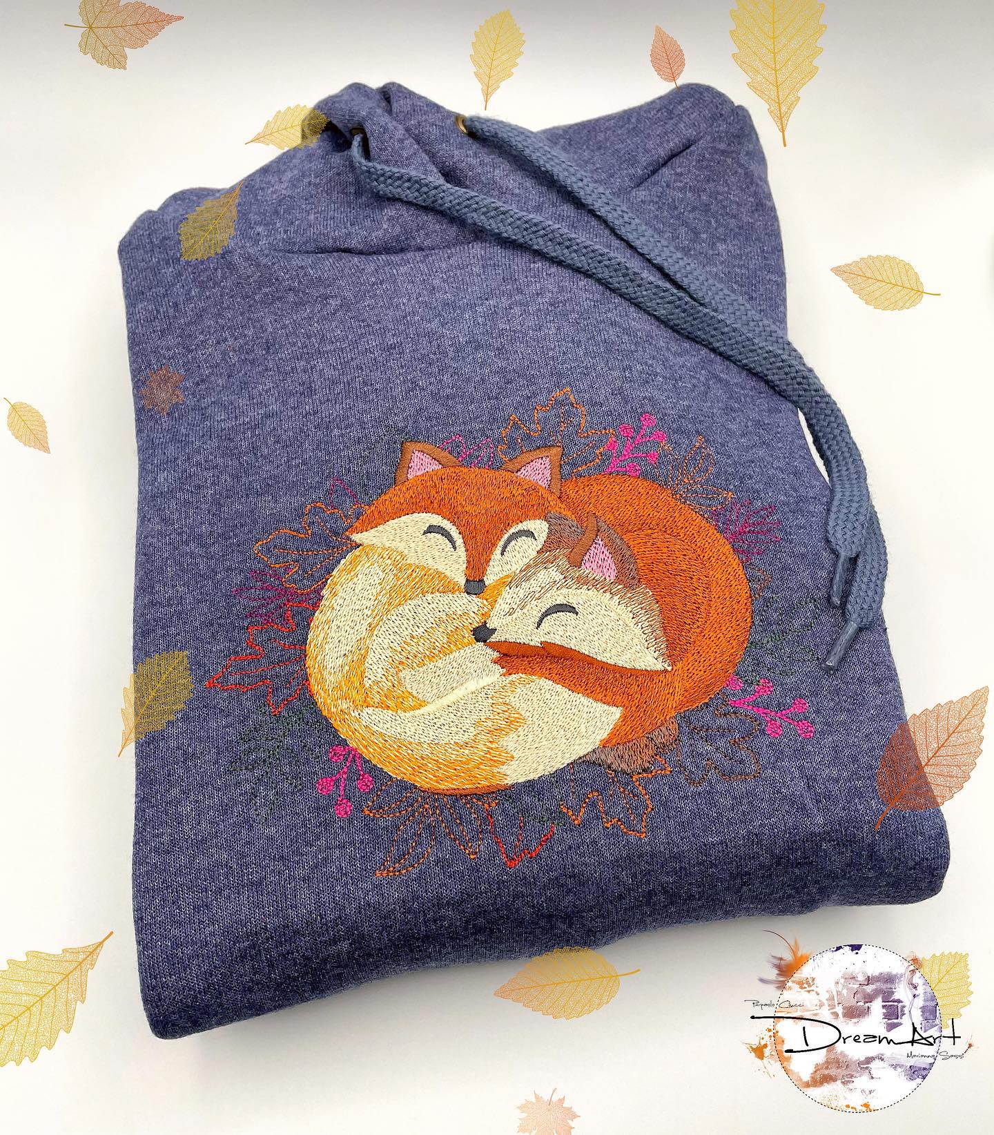 Felpa Ricamata Volpi