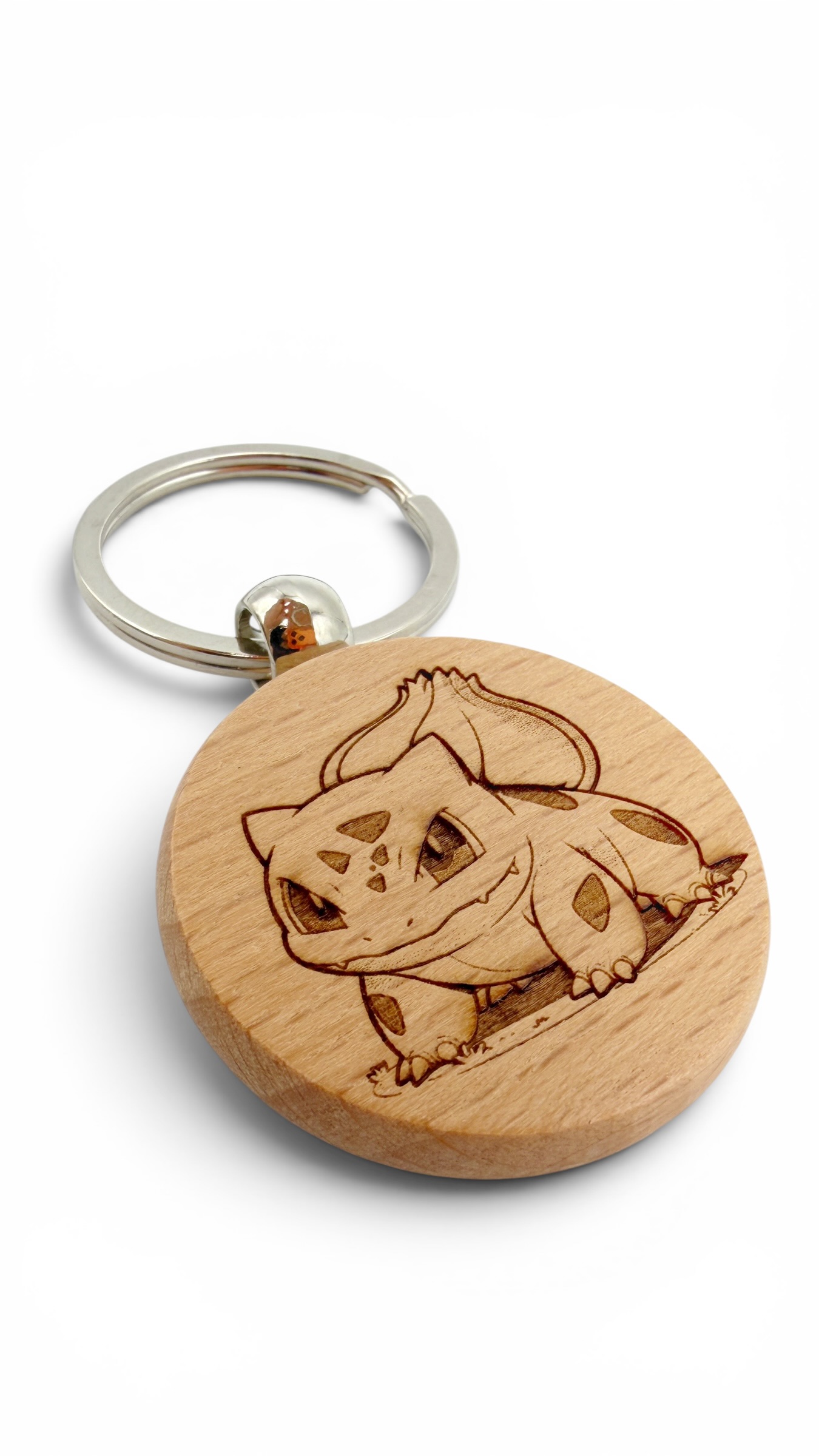 Bulbasaur Pokemon - Portachiavi in legno inciso 