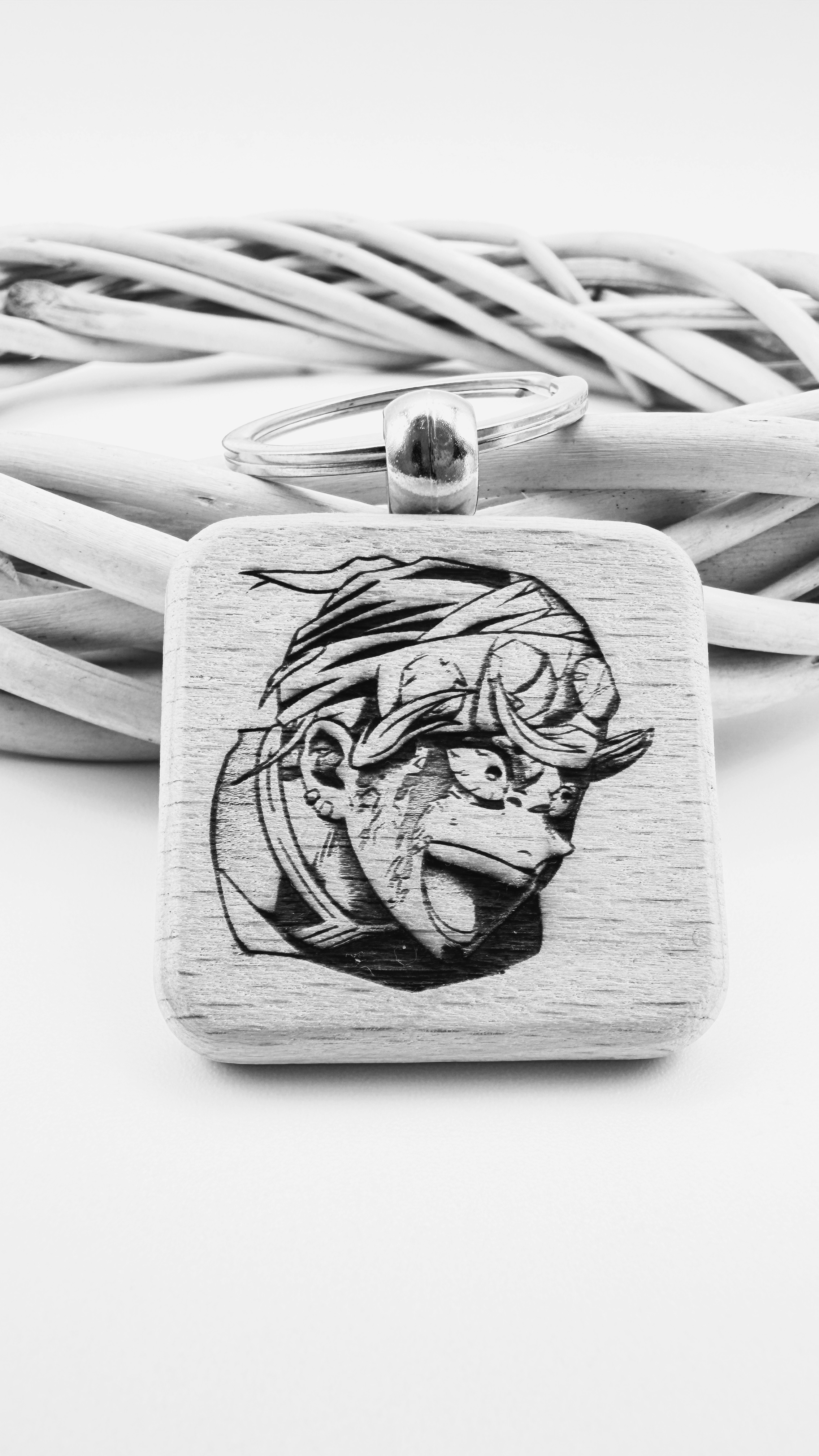 Tengen Demon Slayer - Portachiavi in legno inciso 