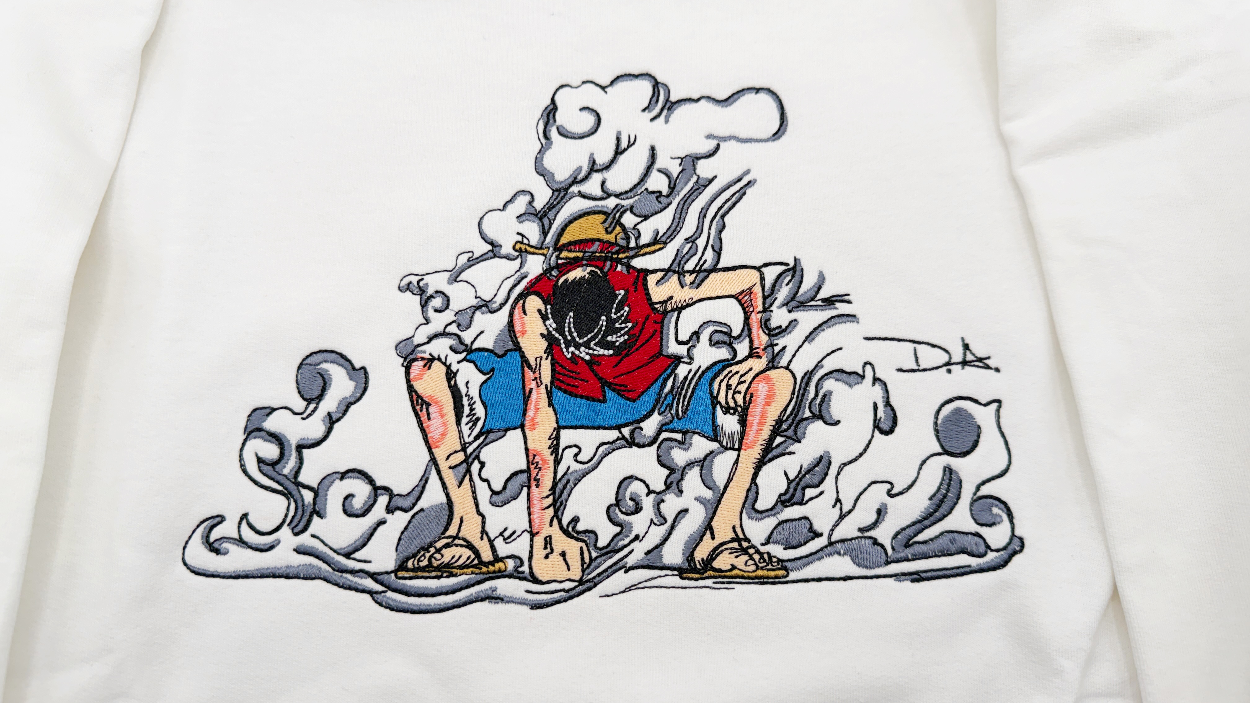 Luffy One Piece Gear 2 - Felpa ricamata