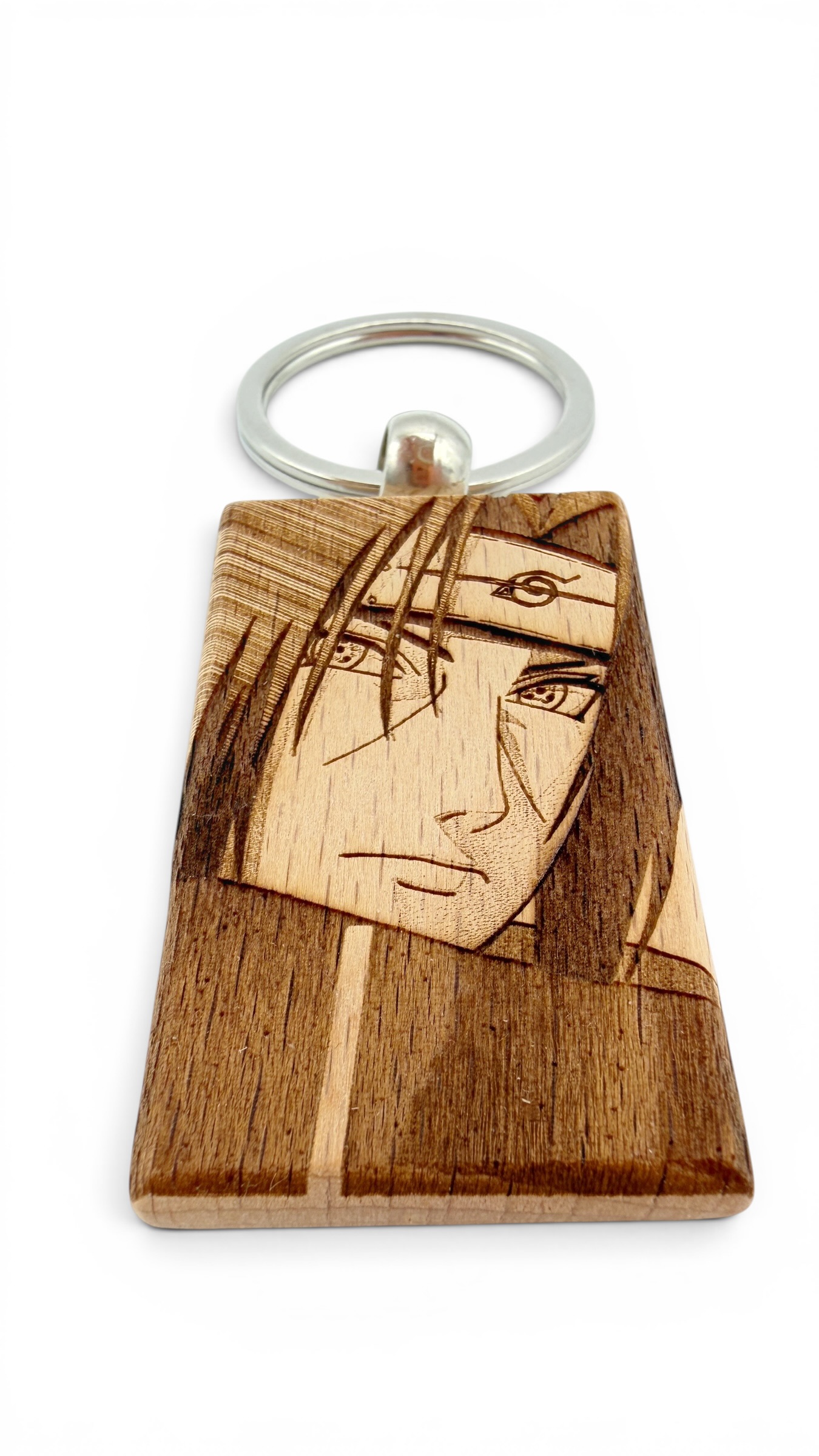 Itachi Naruto - Portachiavi in legno inciso 