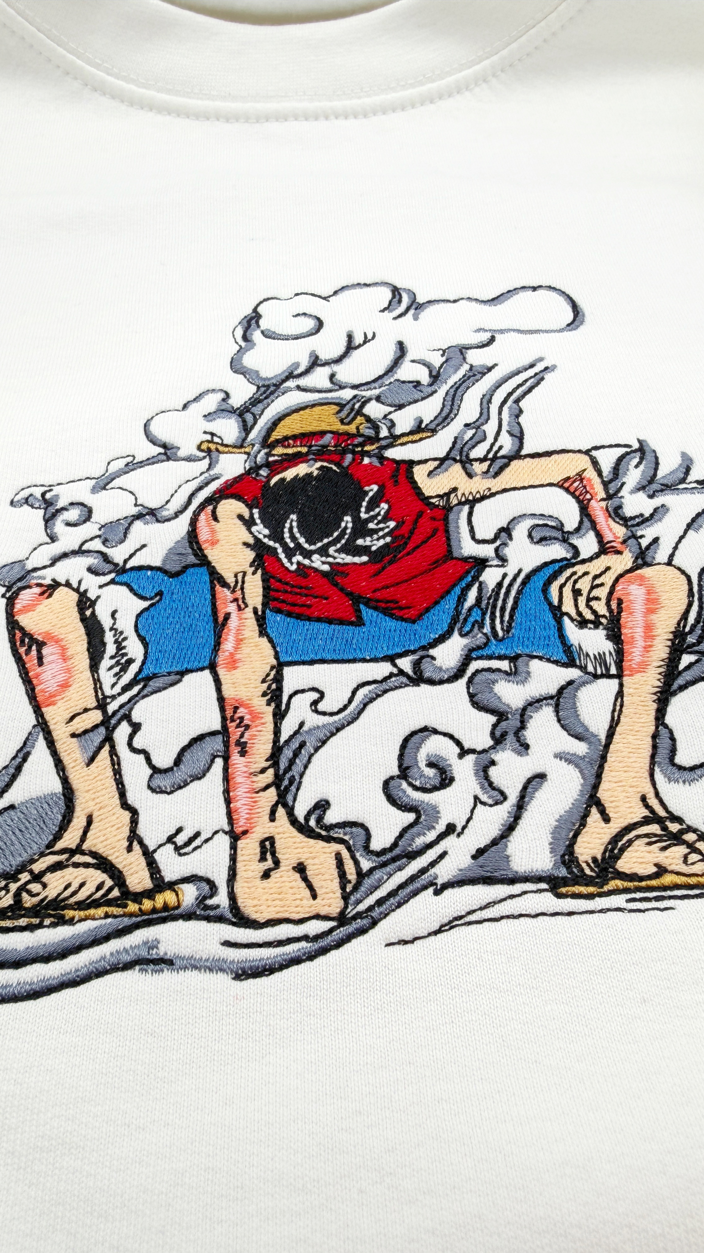 Luffy One Piece Gear 2 - Felpa ricamata