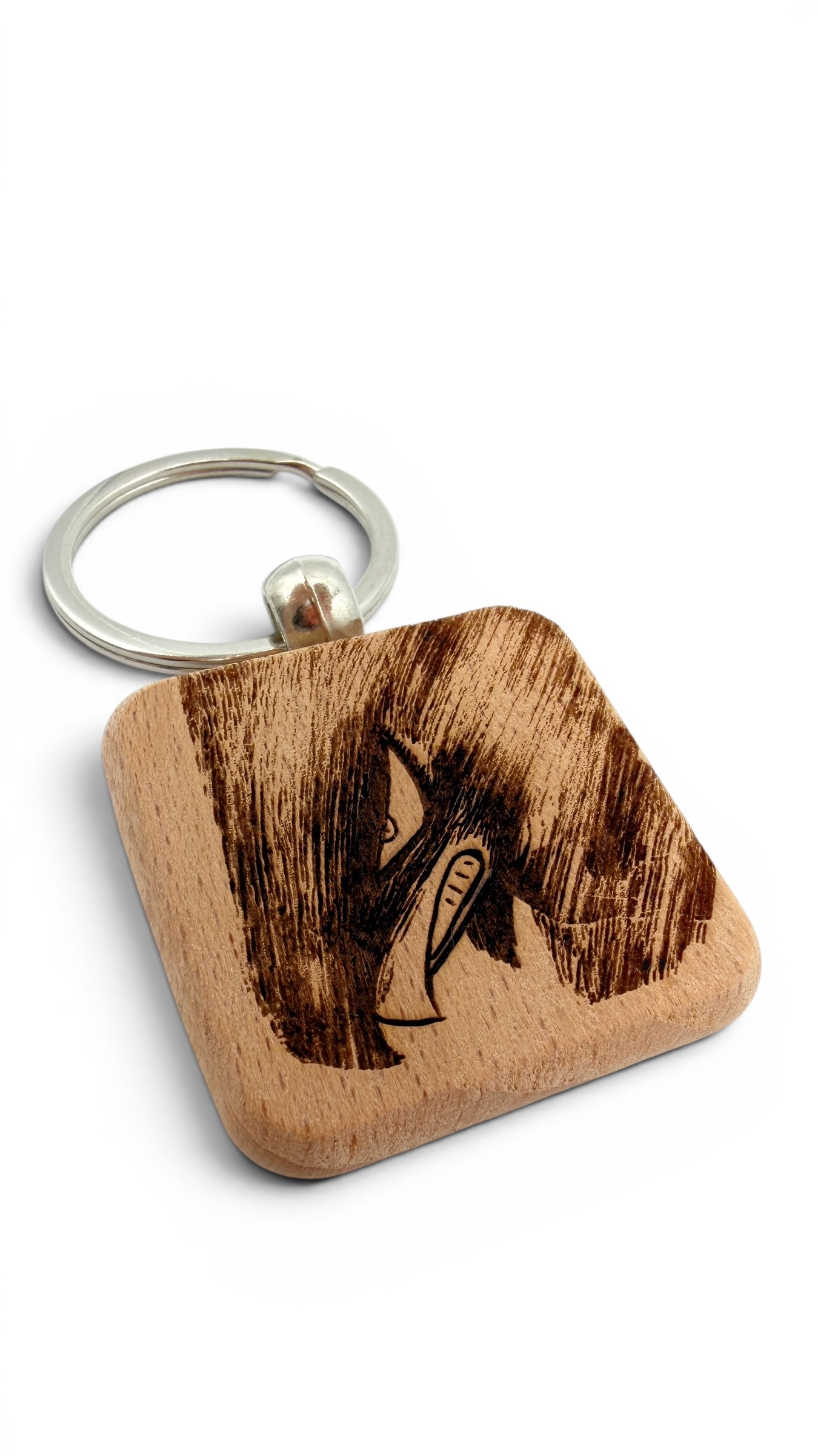 Tokoyami My hero accademia - Portachiavi in legno inciso 