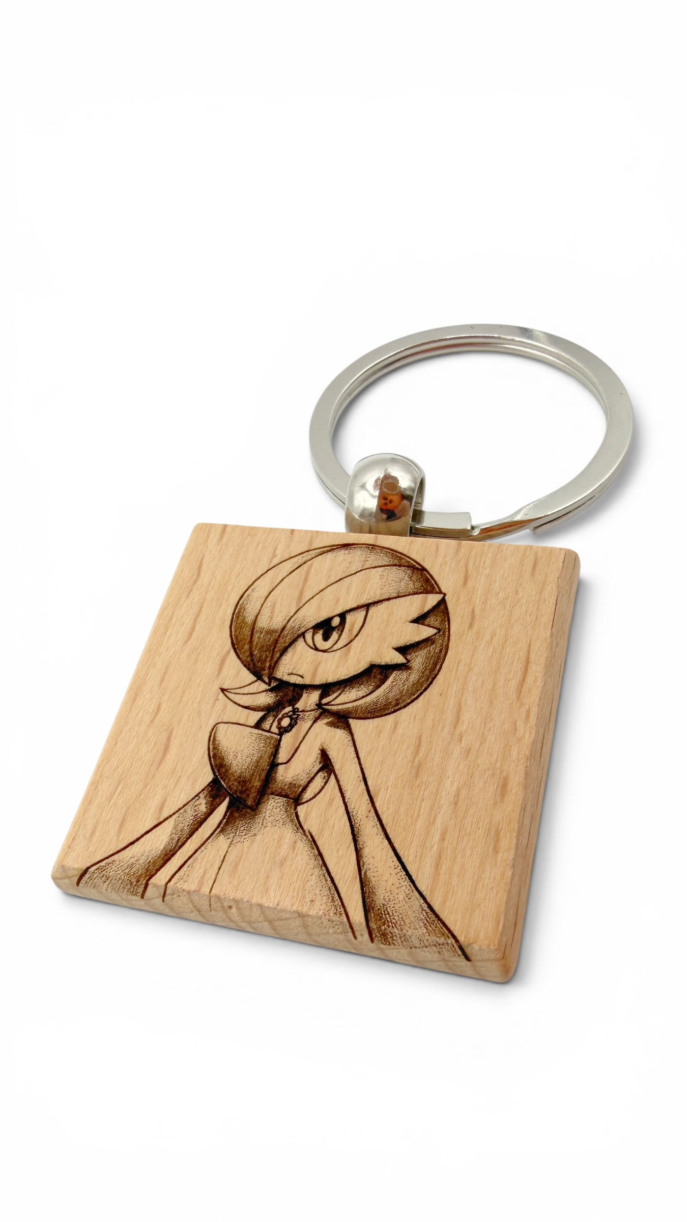 Gardevoir Pokemon - Portachiavi in legno inciso 
