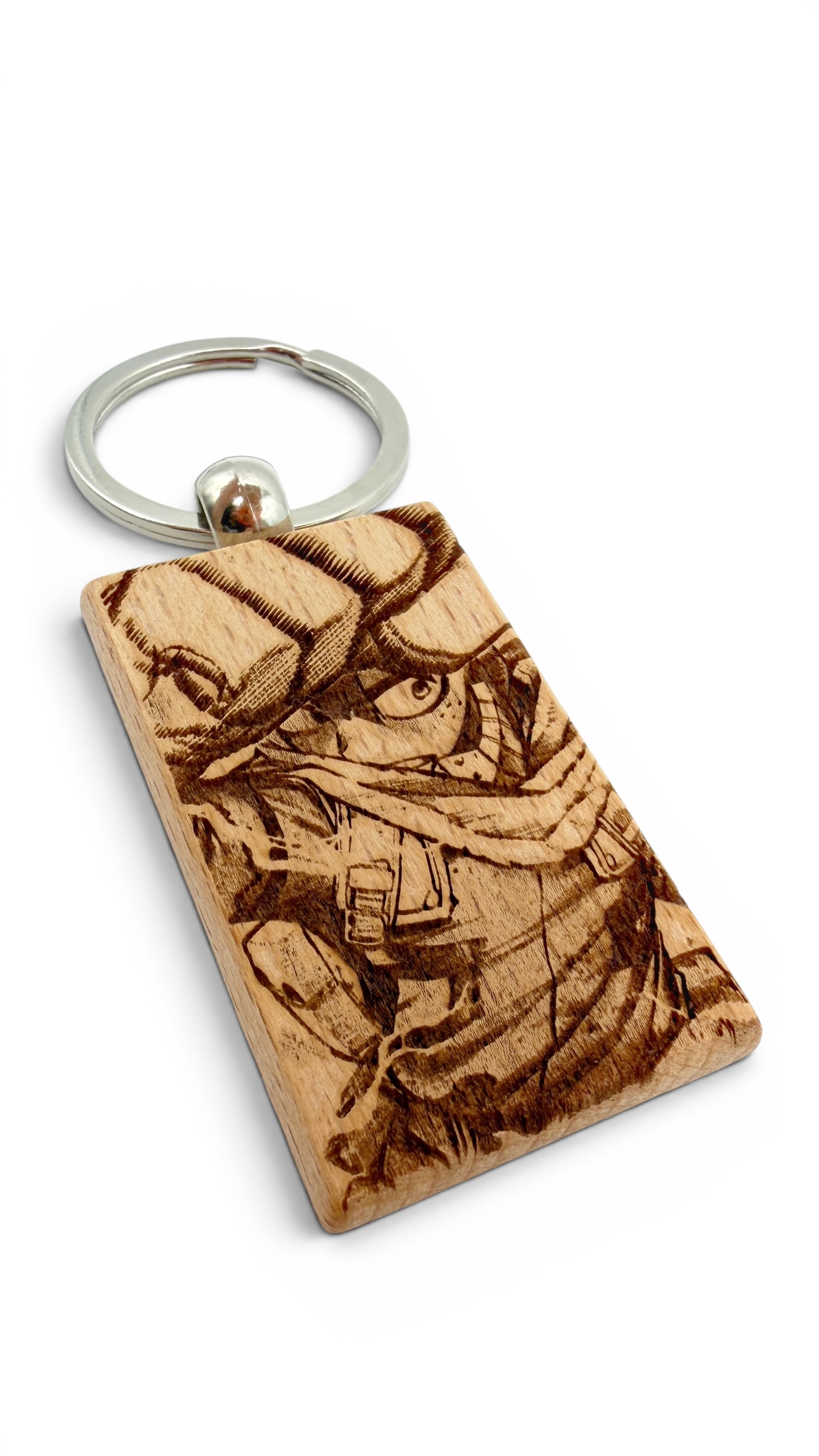Deku Fight My hero accademia - Portachiavi in legno inciso 