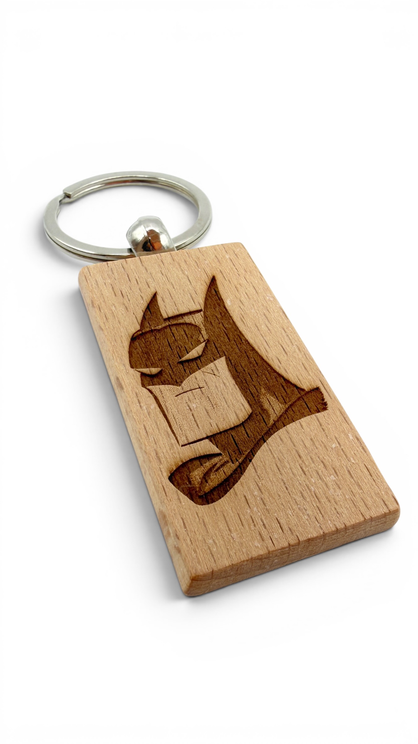 Batman - Portachiavi in legno inciso 