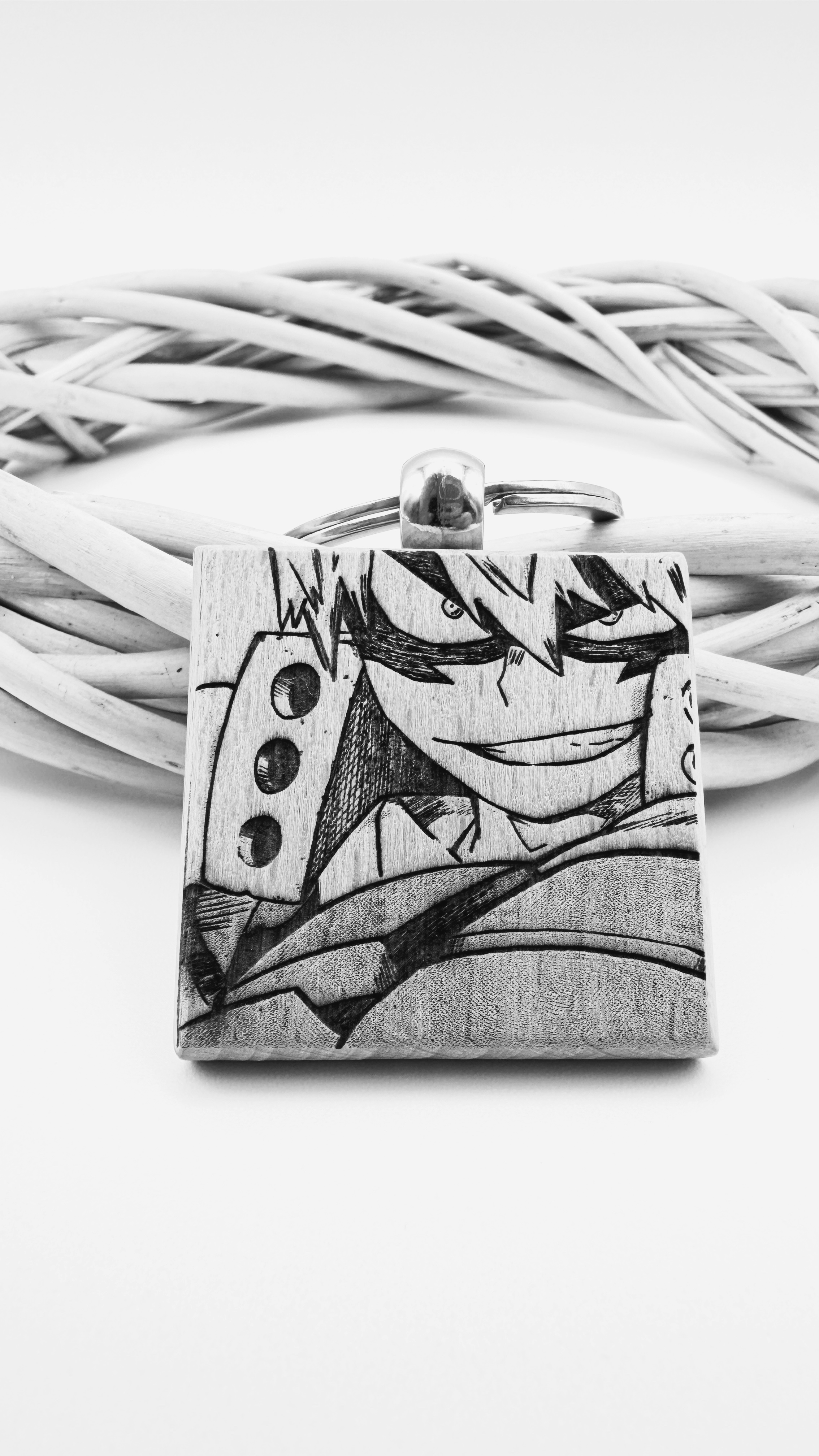 Bakugo My hero accademia - Portachiavi in legno inciso 