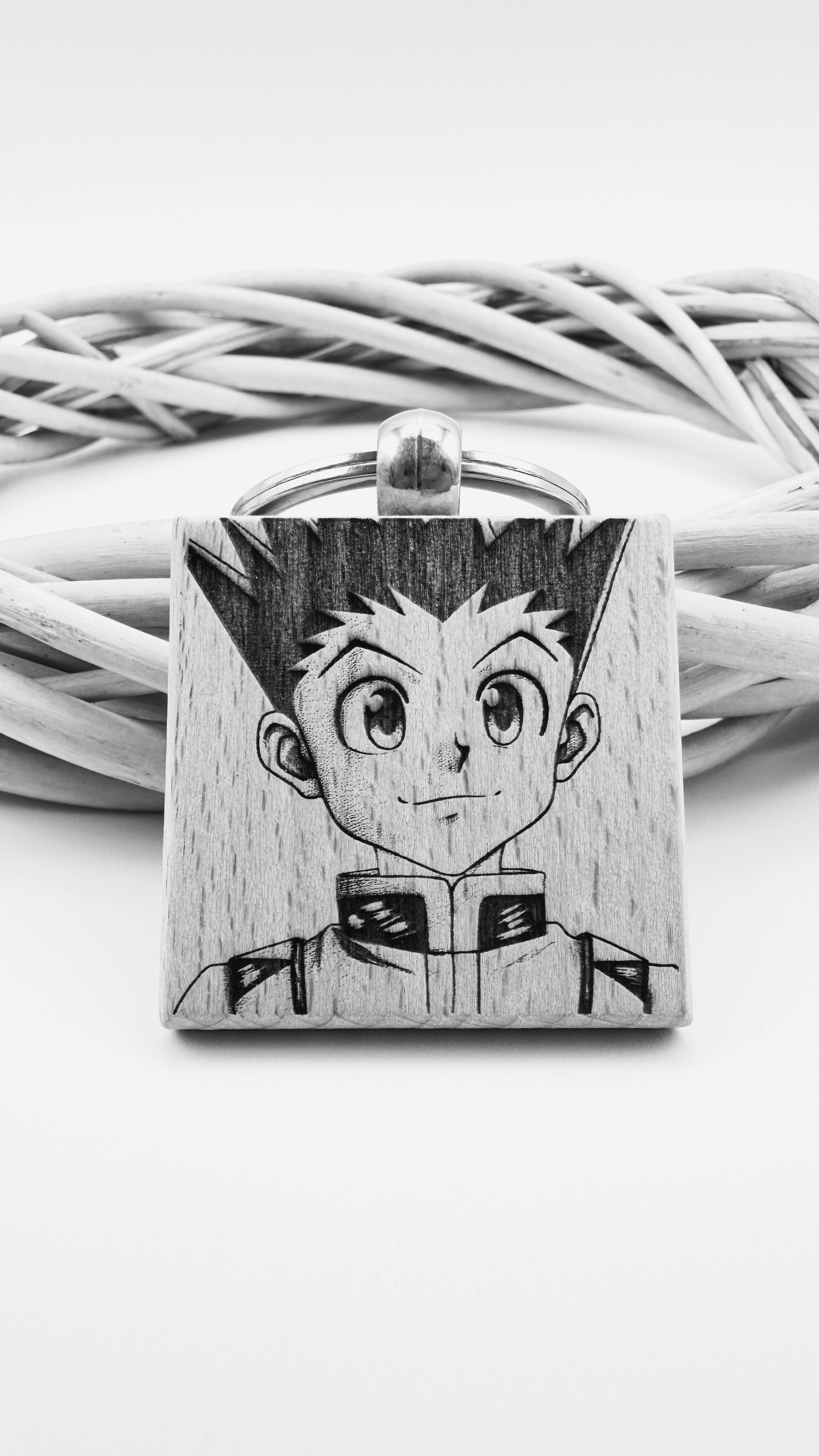 Gon Hunter × Hunter - Portachiavi in legno inciso 