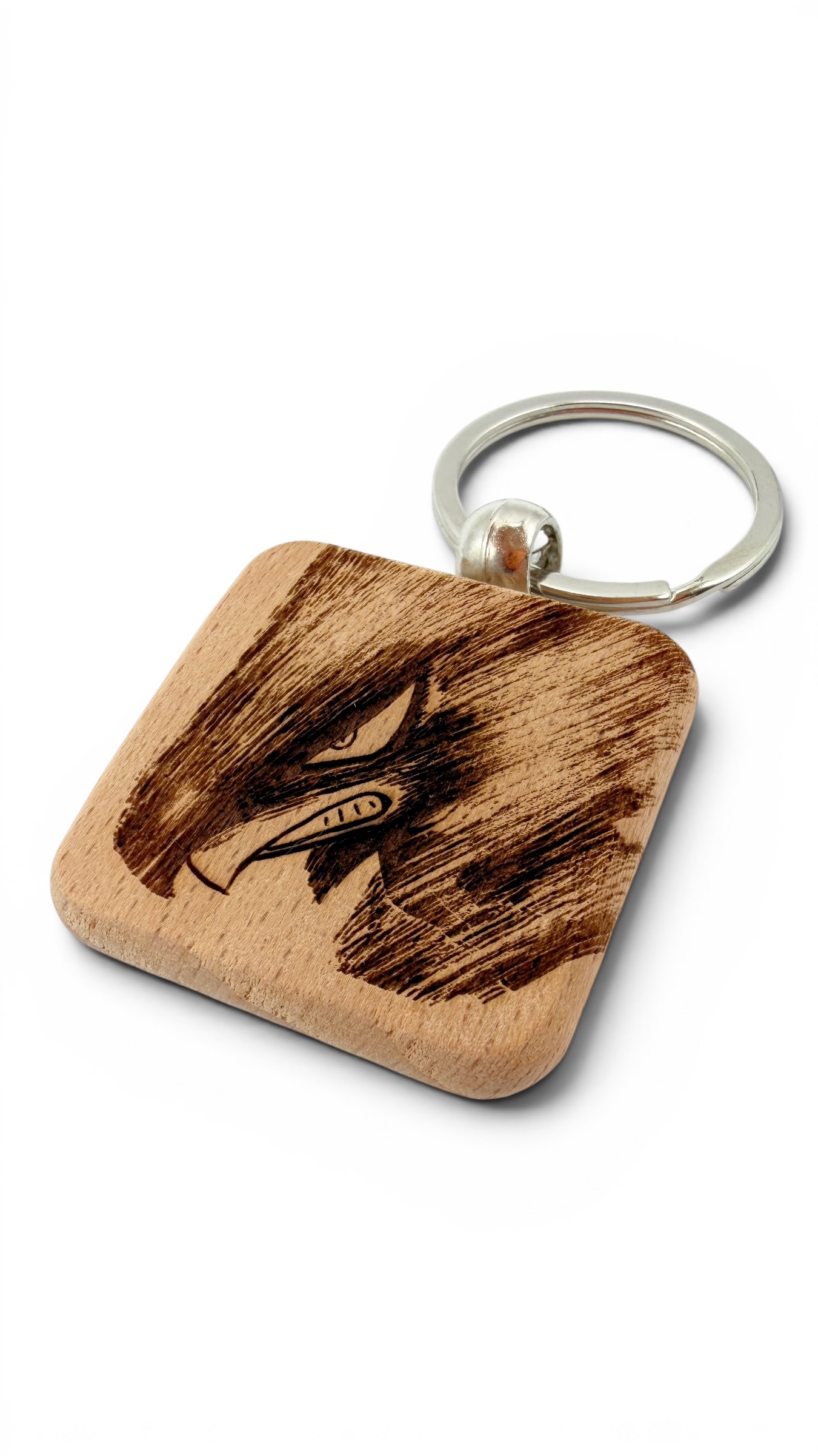 Tokoyami My hero accademia - Portachiavi in legno inciso 