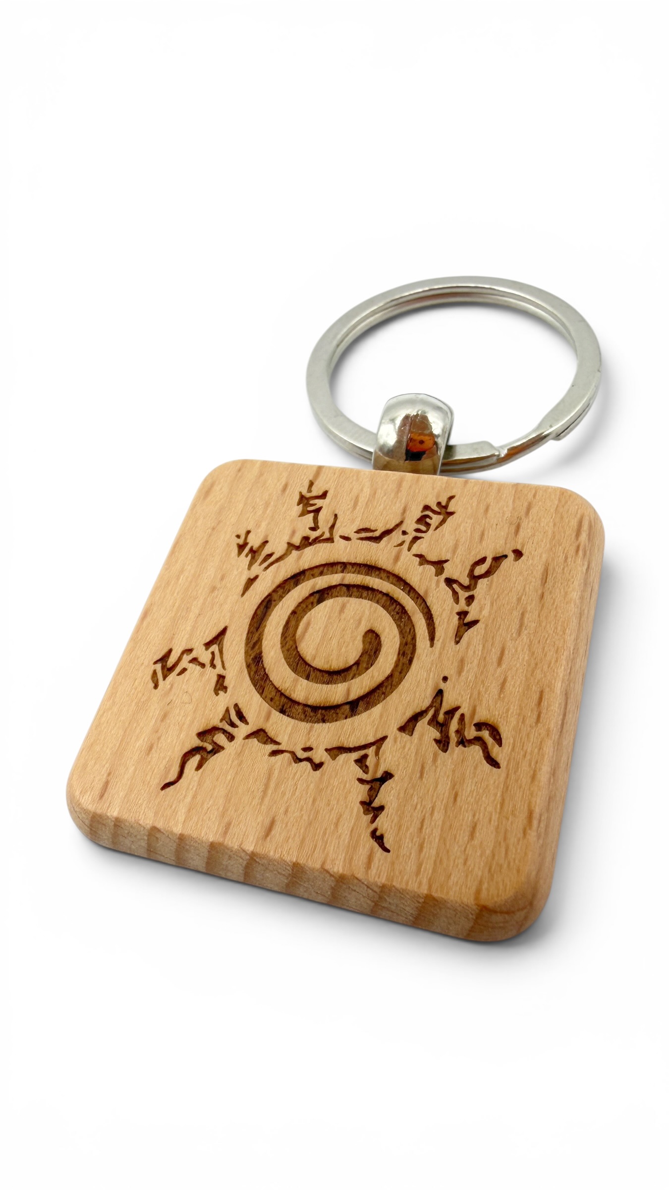 Sigillo Naruto - Portachiavi in legno inciso 