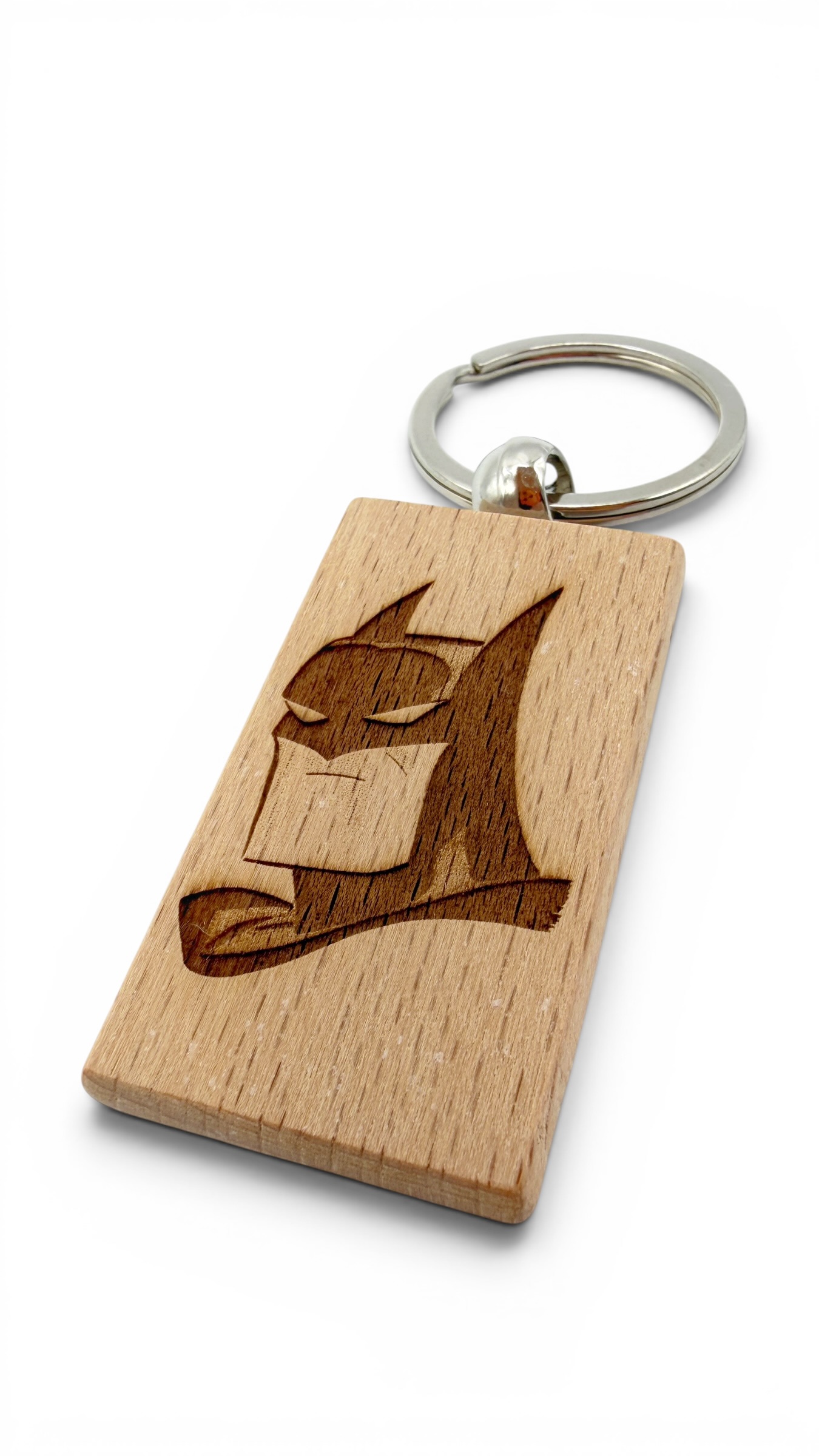 Batman - Portachiavi in legno inciso 