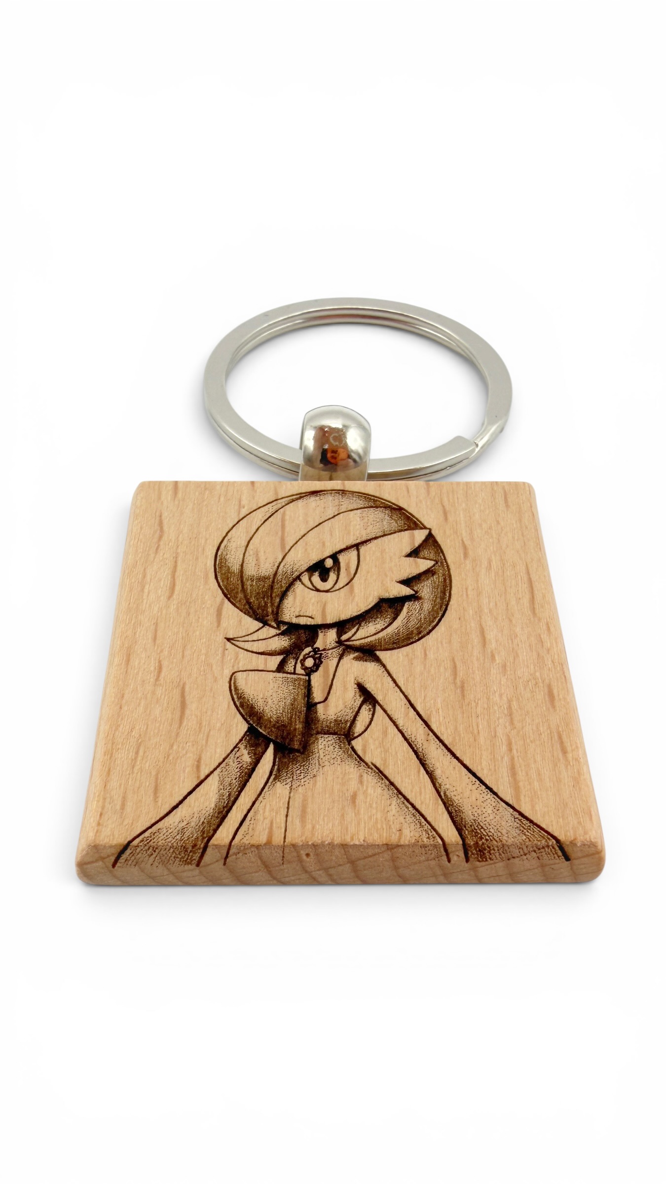 Gardevoir Pokemon - Portachiavi in legno inciso 