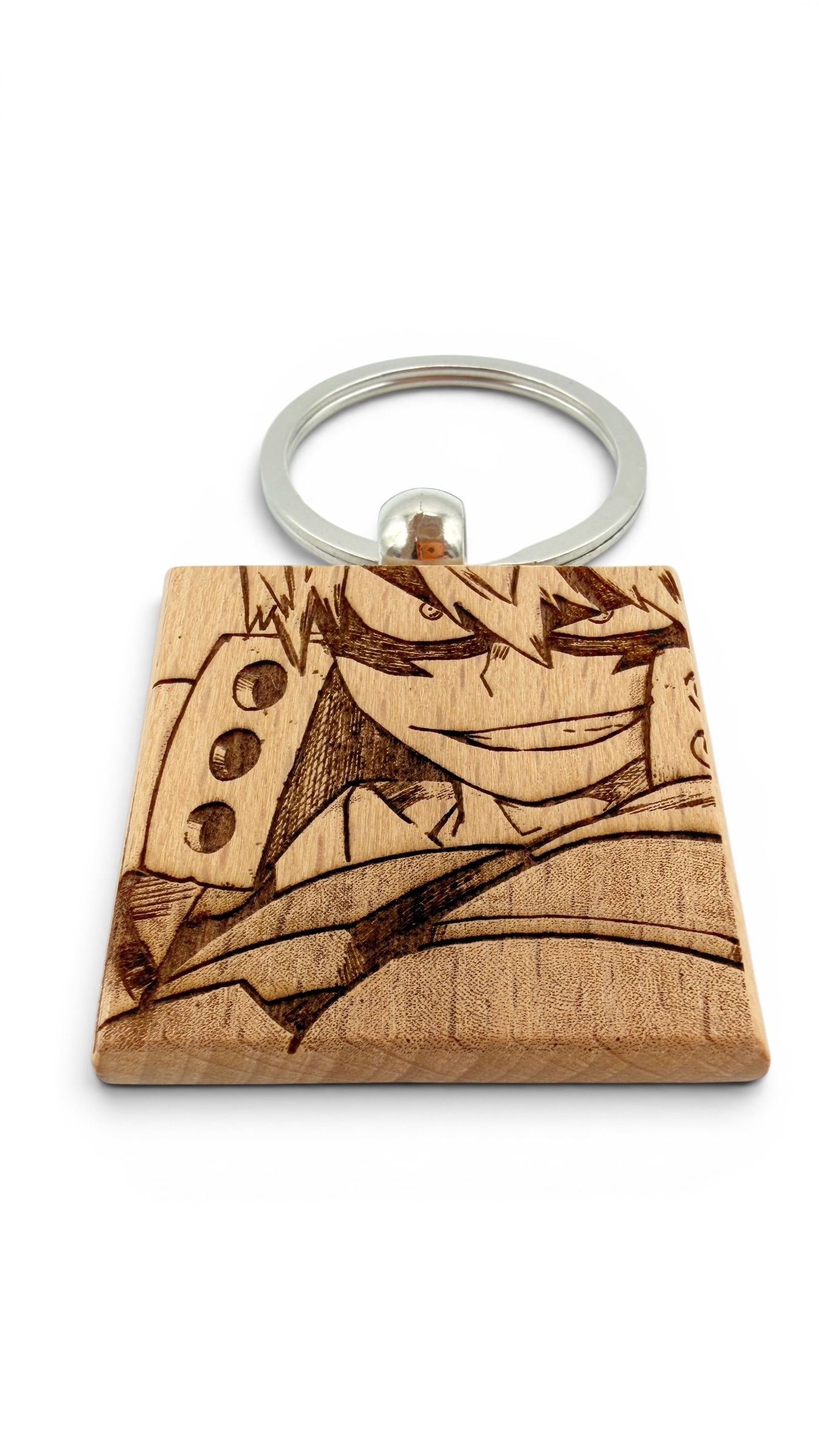 Bakugo My hero accademia - Portachiavi in legno inciso 