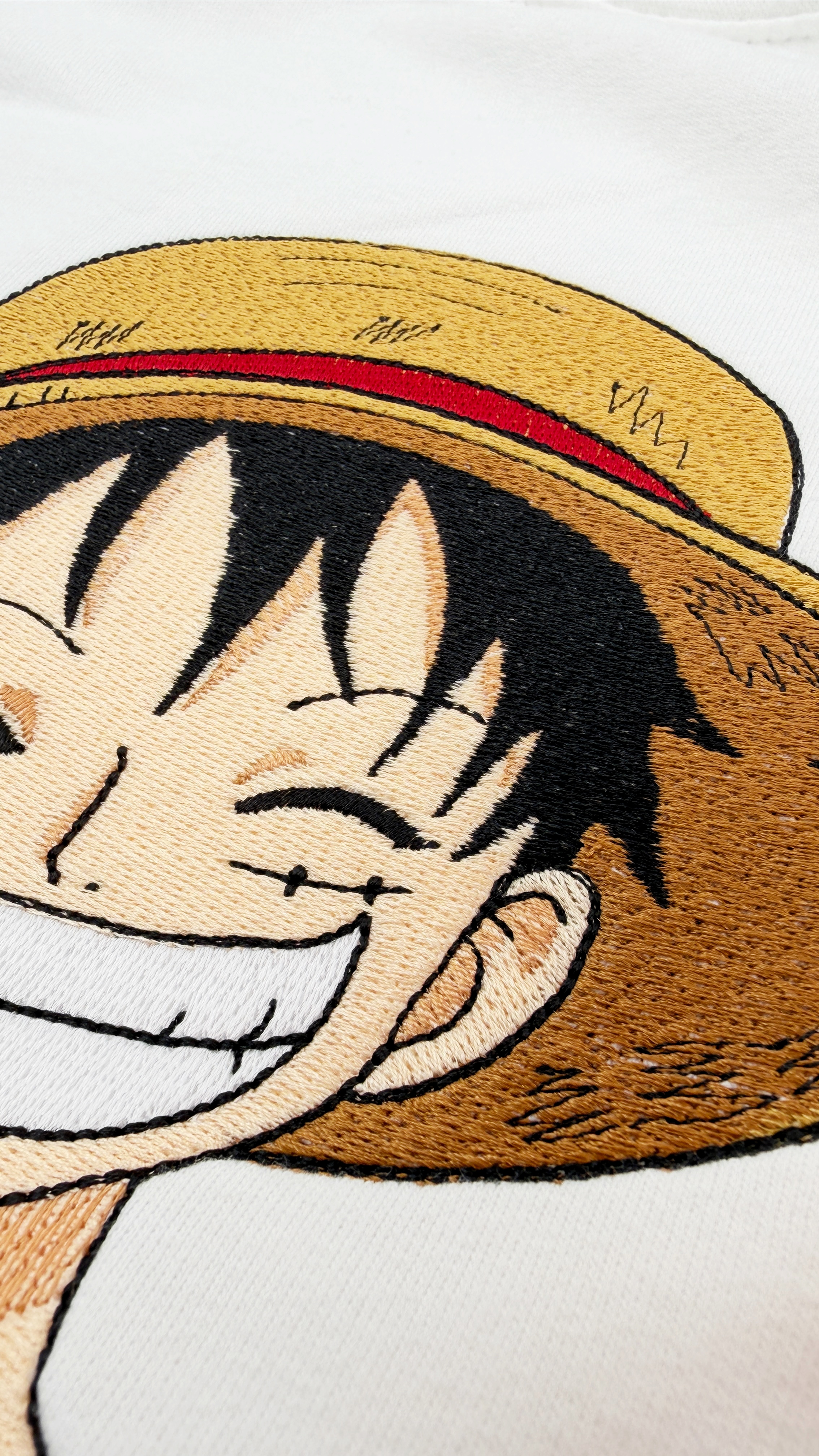 Luffy Sorriso One Piece - Felpa ricamata