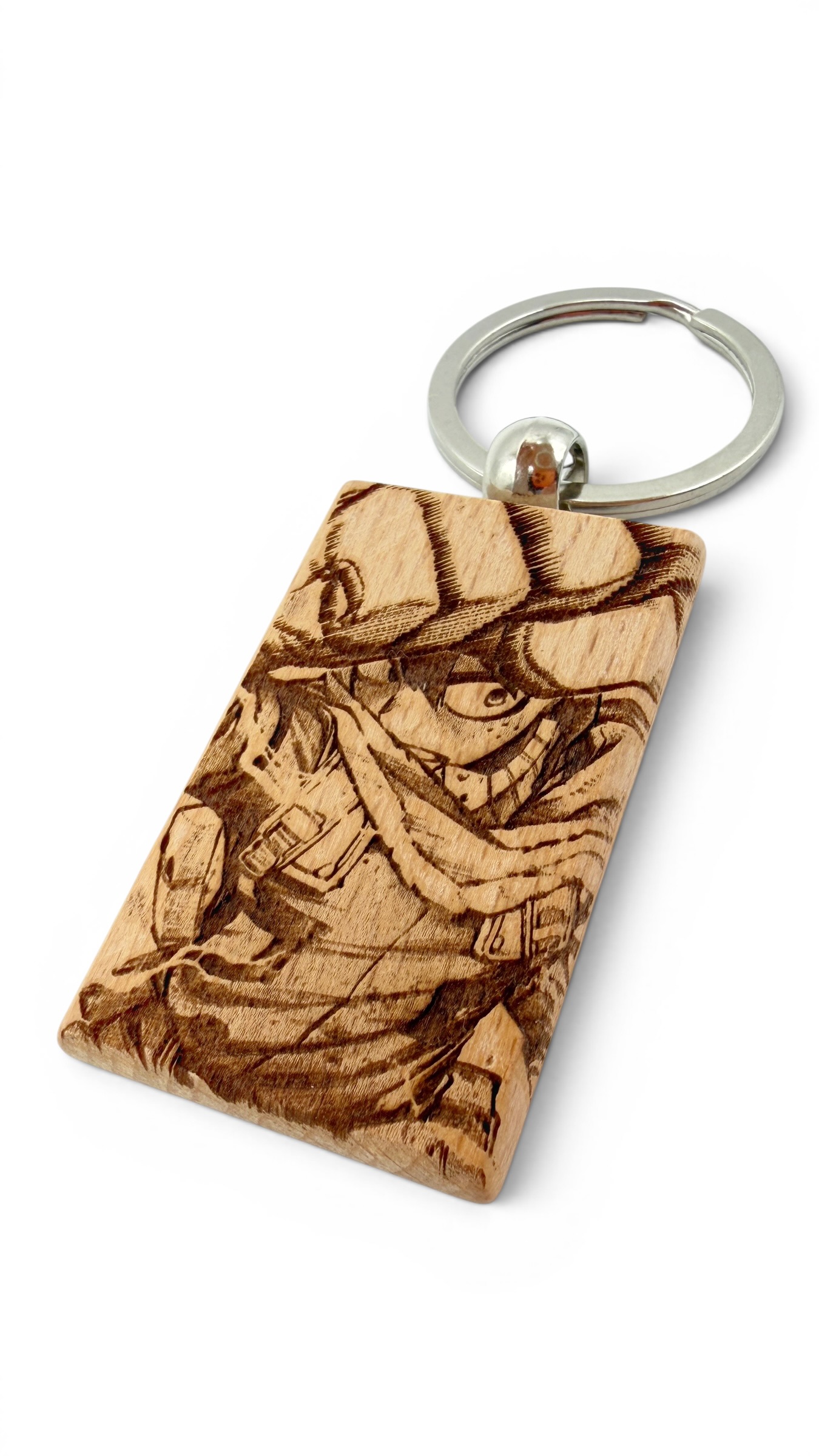 Deku Fight My hero accademia - Portachiavi in legno inciso 