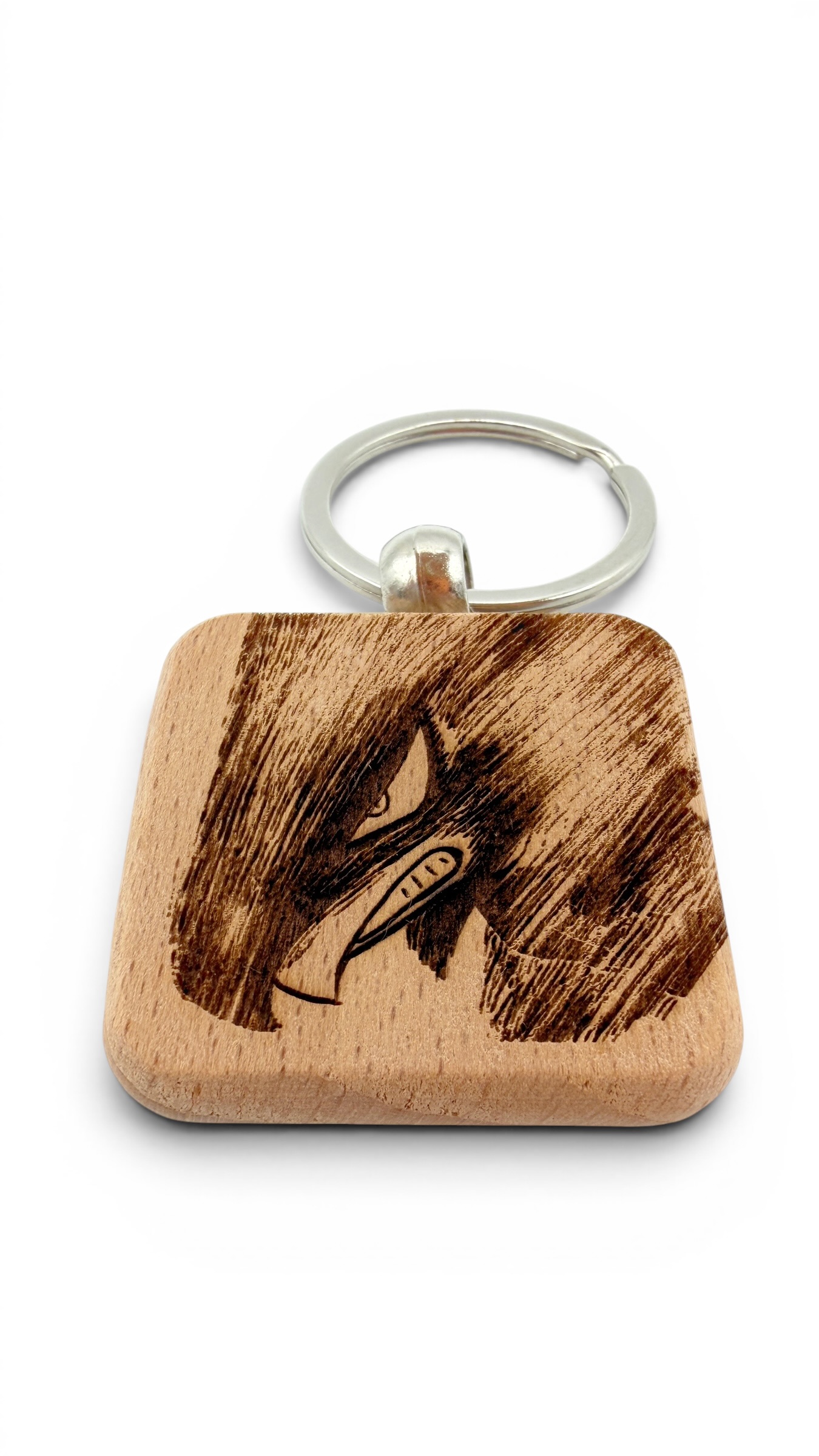 Tokoyami My hero accademia - Portachiavi in legno inciso 