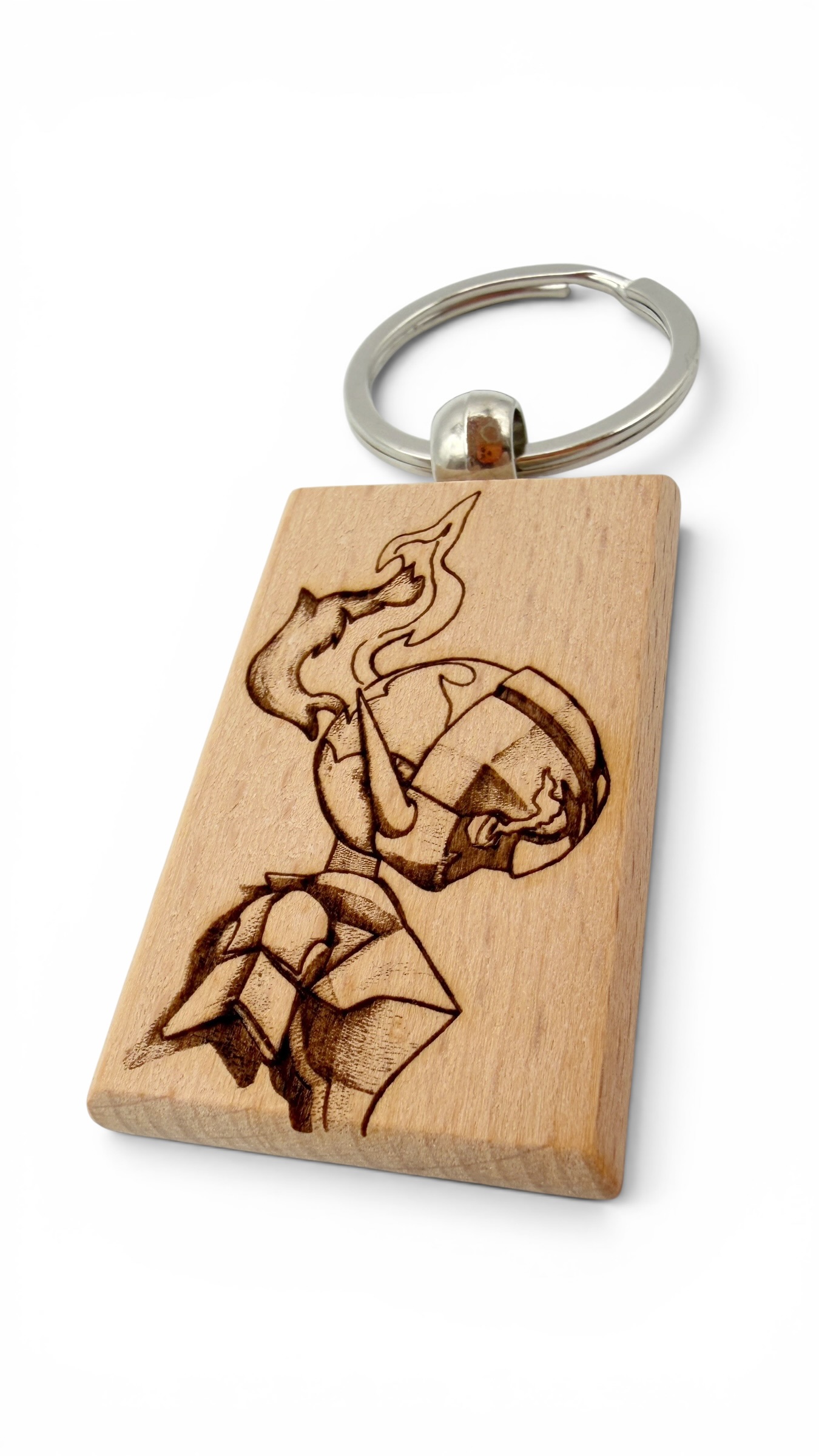Ceruledge Pokemon - Portachiavi in legno inciso 