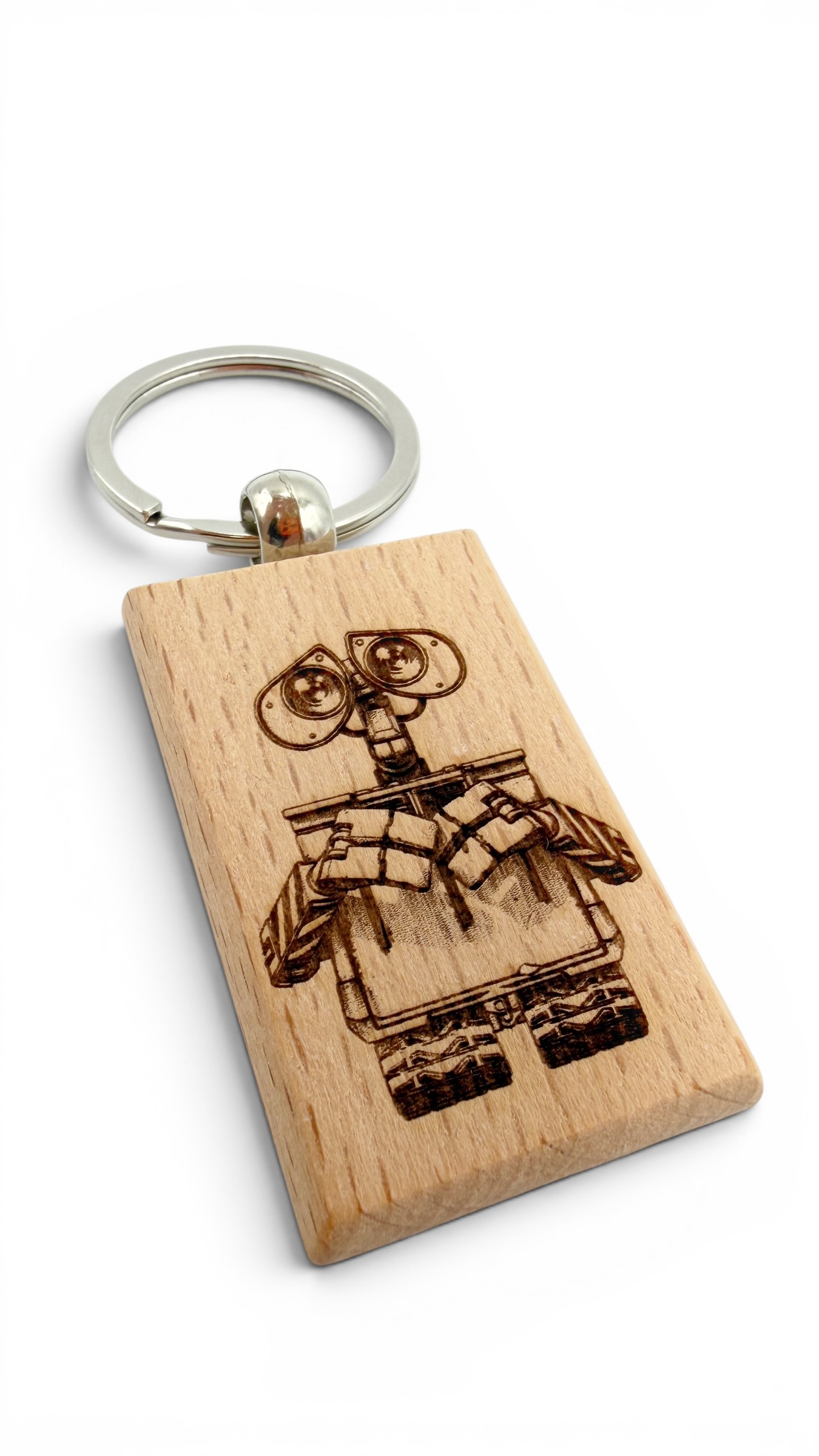 Wall-e - Portachiavi in legno inciso 