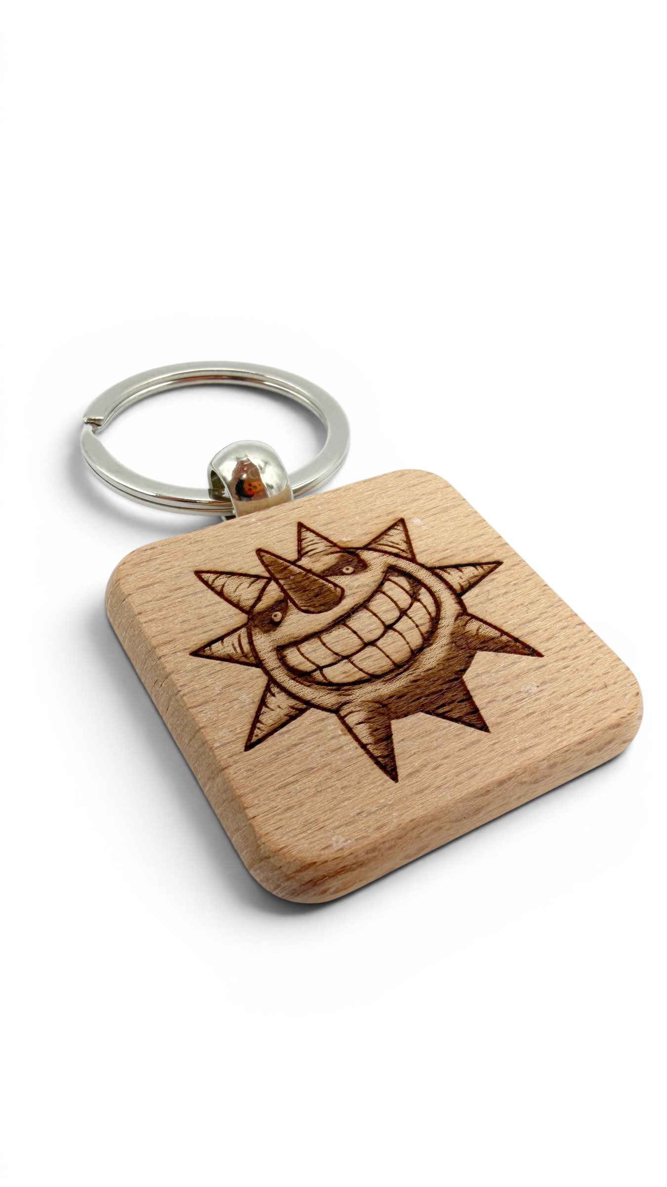 Sole Soul Eater - Portachiavi in legno inciso