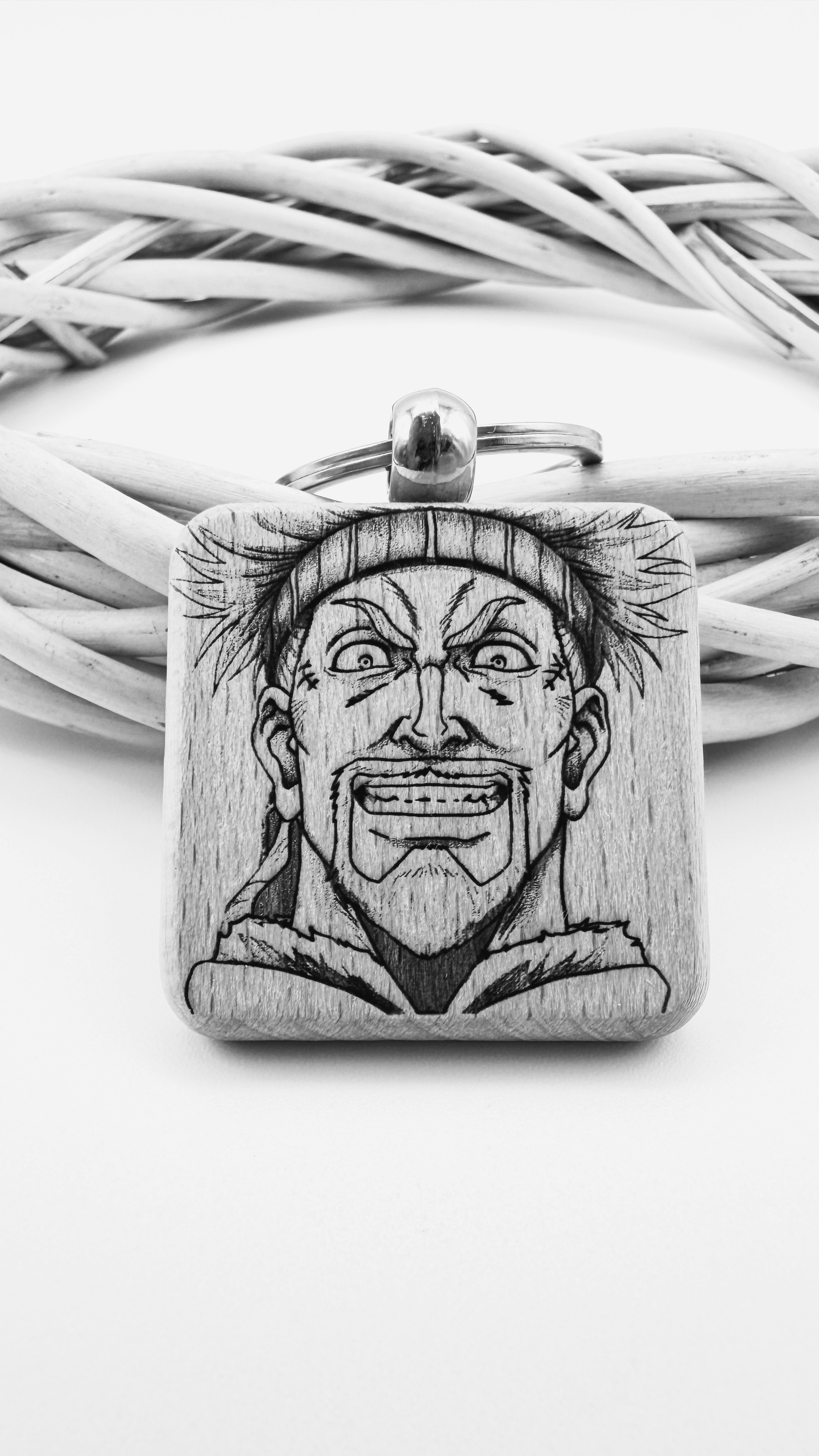 Thorkell Vinland Saga - Portachiavi in legno inciso 