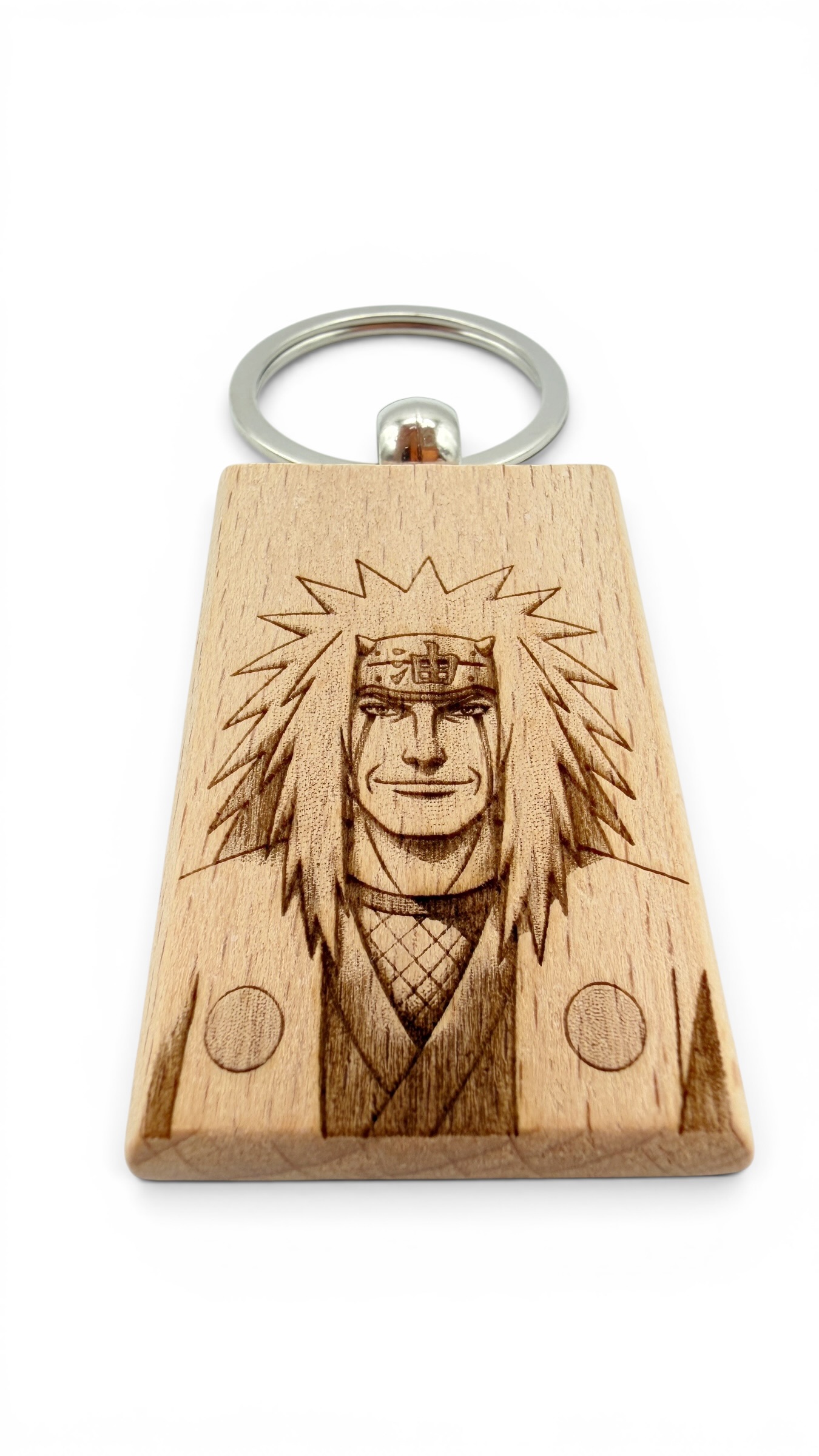 Jiraiya Naruto - Portachiavi in legno inciso 