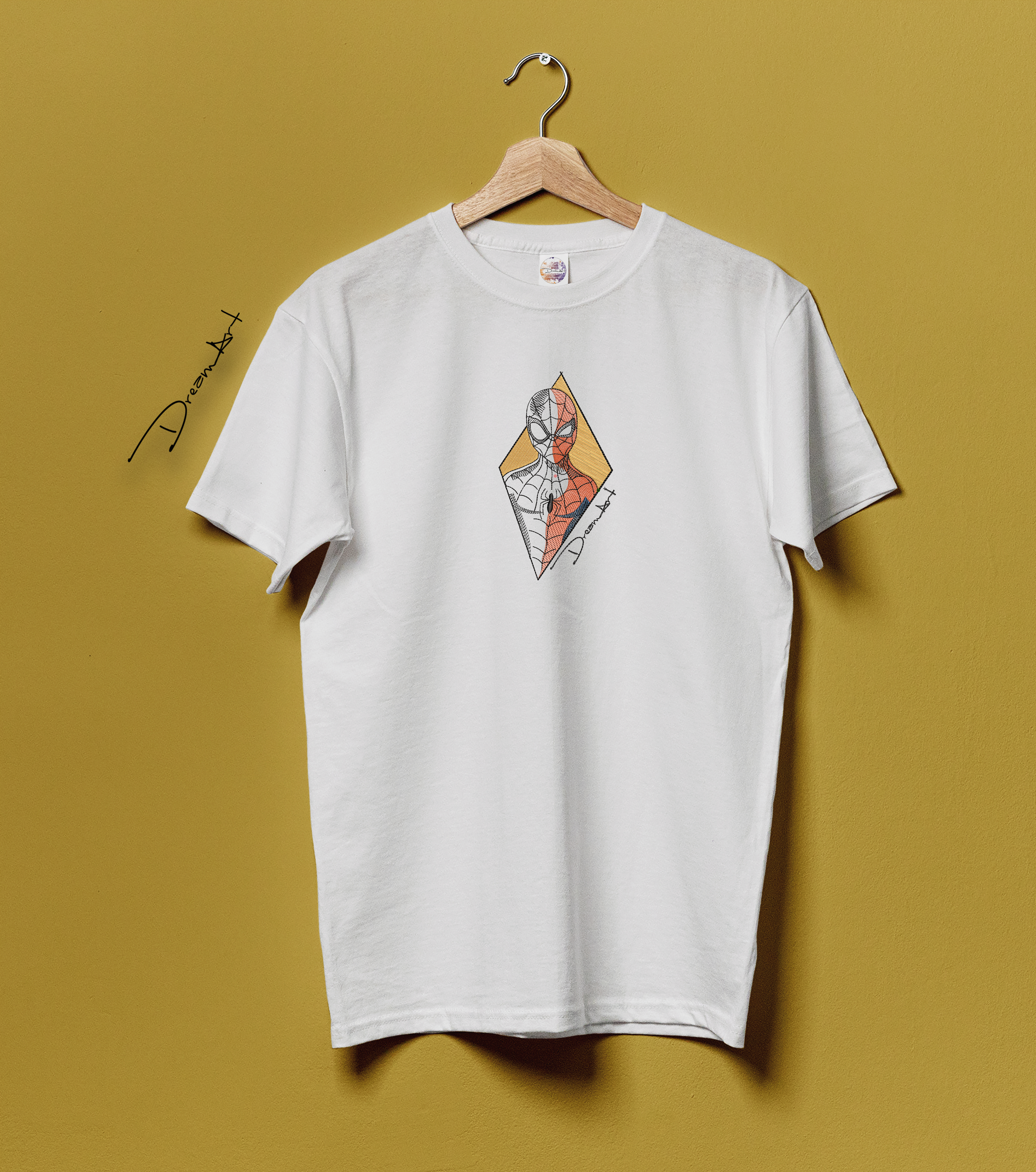 T-Shirt Spiderman Lines Art