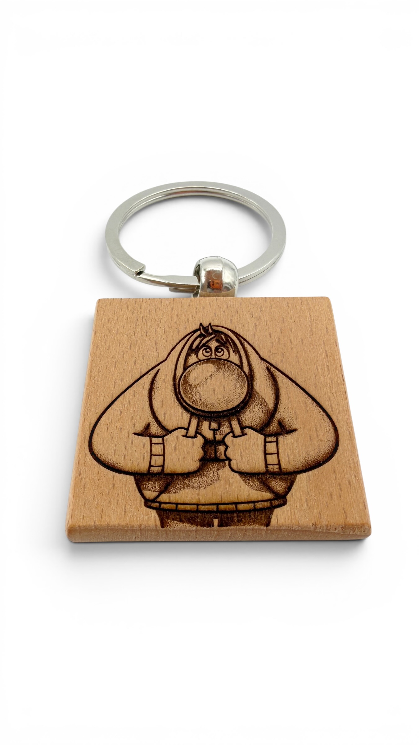 Timidezza Inside out - Portachiavi in legno inciso 