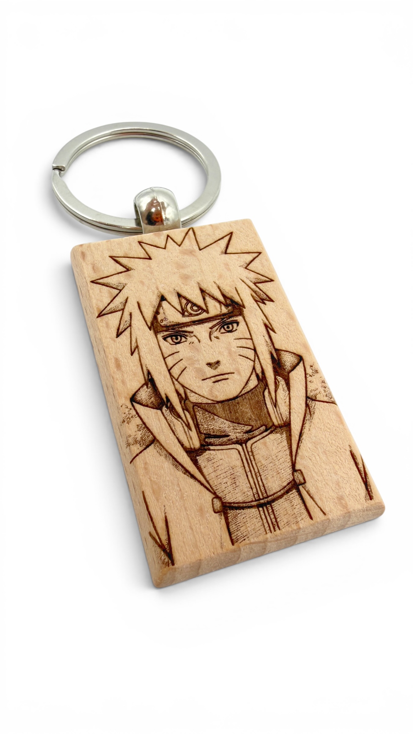 Minato Naruto - Portachiavi in legno inciso 