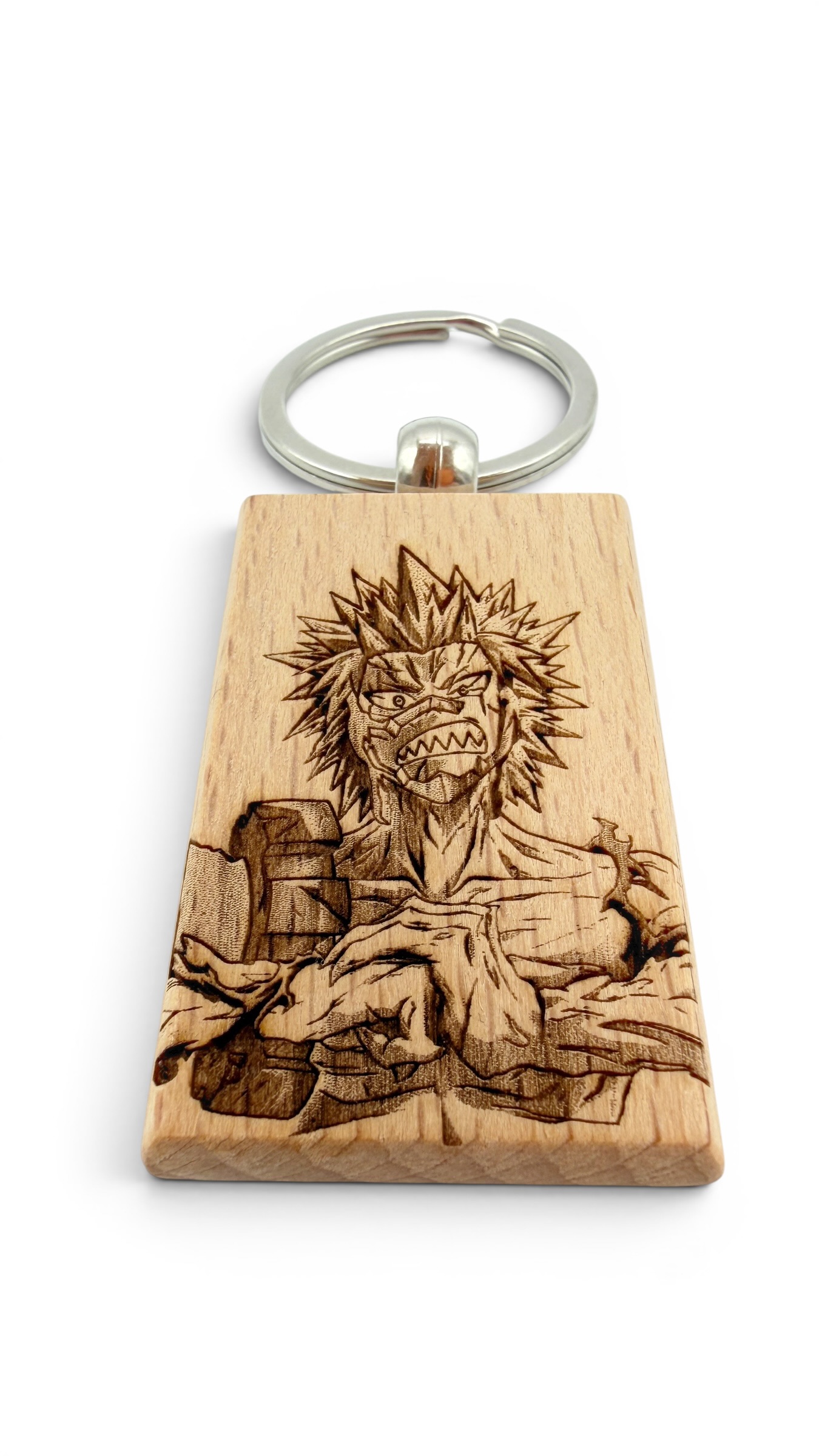 Kirishima My hero accademia - Portachiavi in legno inciso 