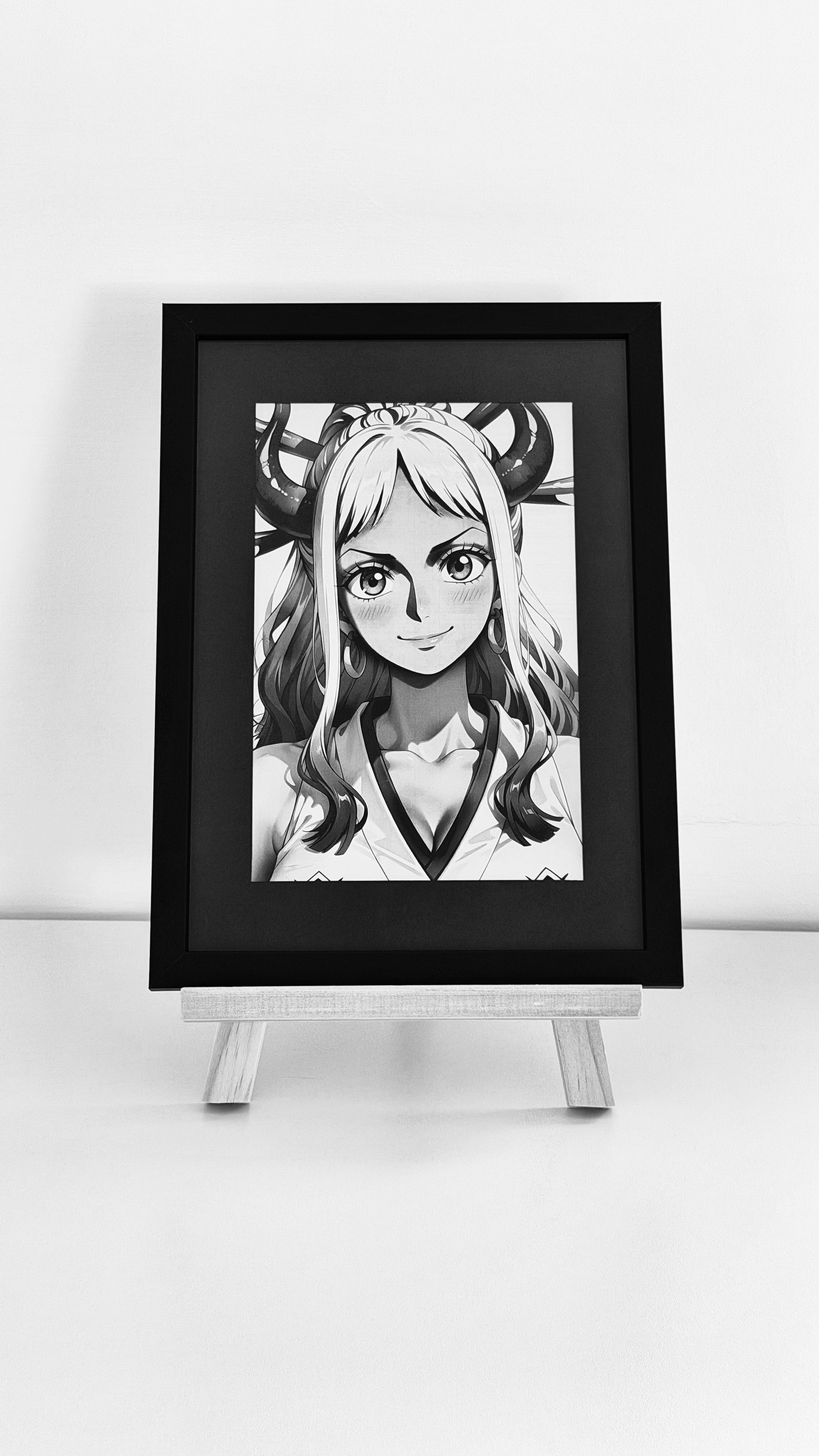 Yamato One Piece - Quadro inciso su alluminio con cornice