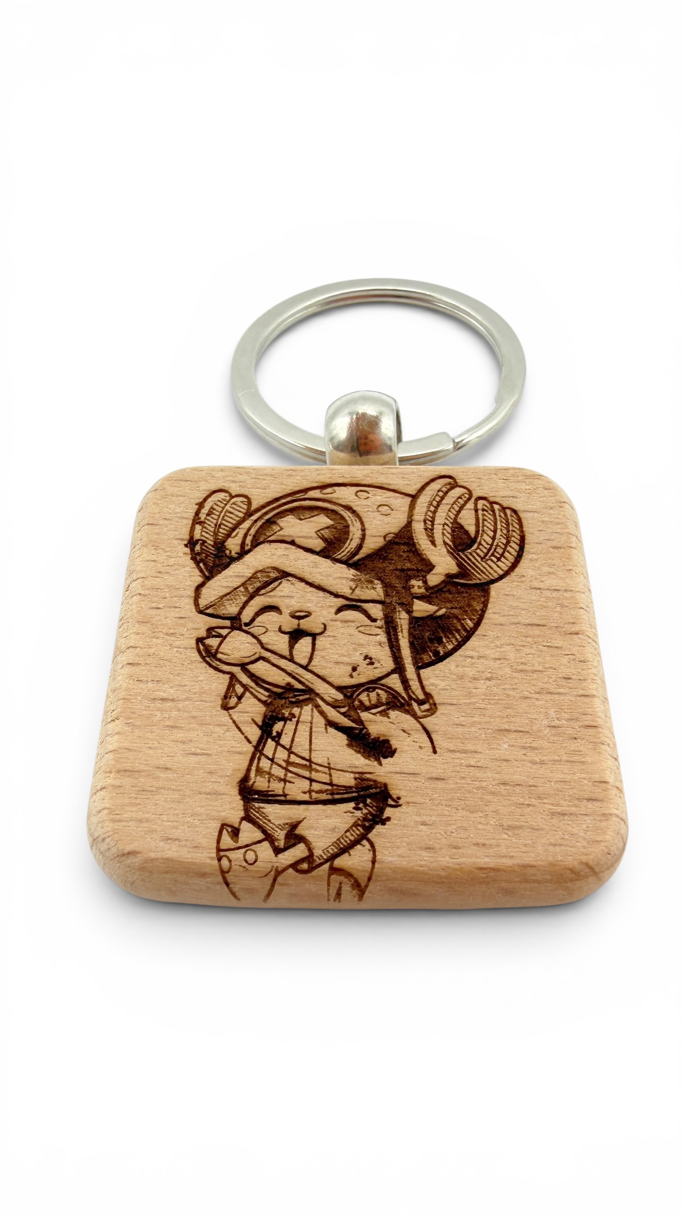 Chopper One Piece - Portachiavi in legno inciso 