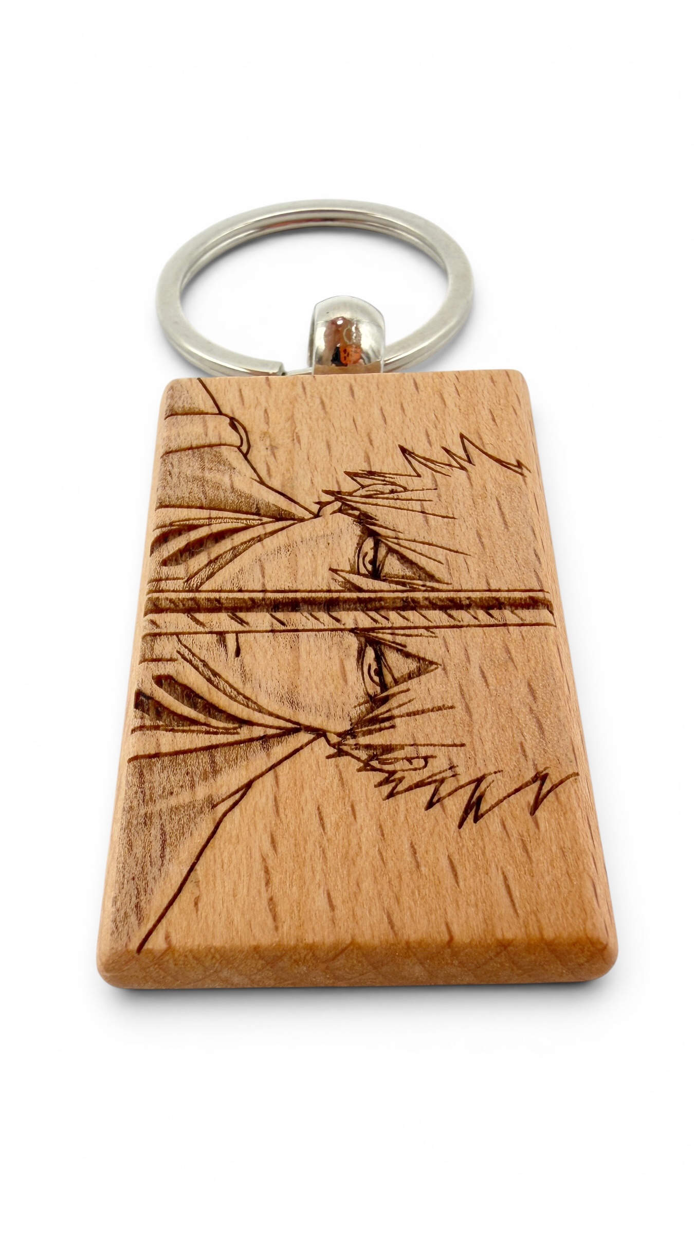 Ichigo con Spada Bleach - Portachiavi in legno inciso 