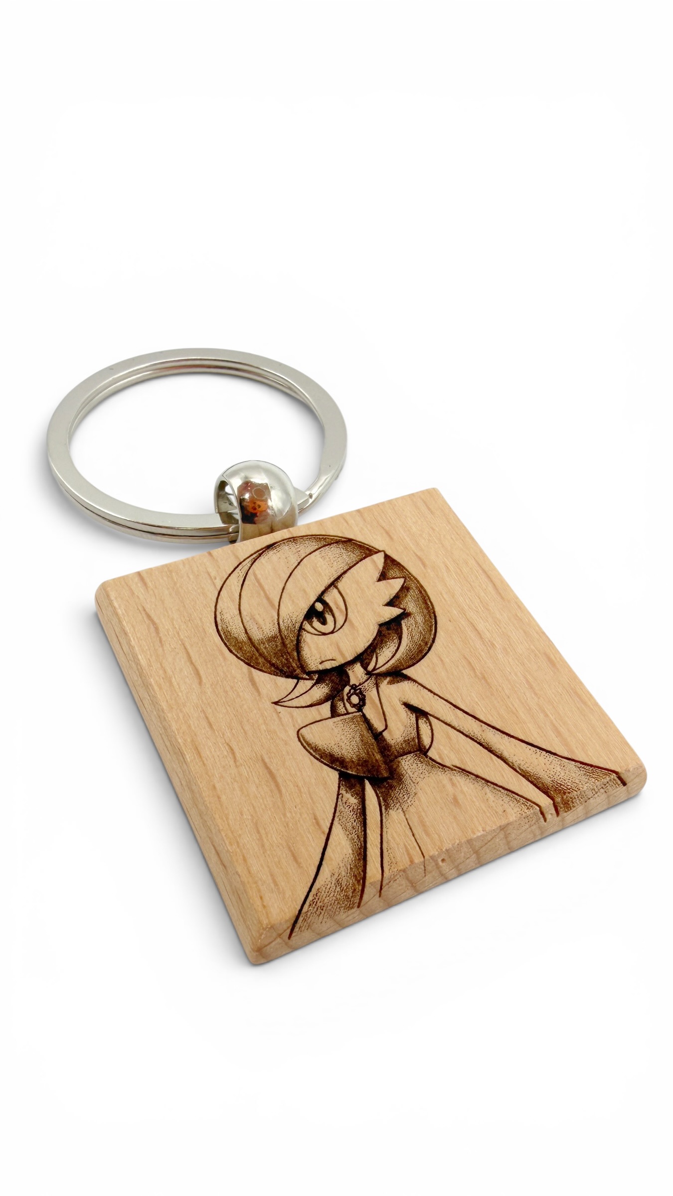 Gardevoir Pokemon - Portachiavi in legno inciso 