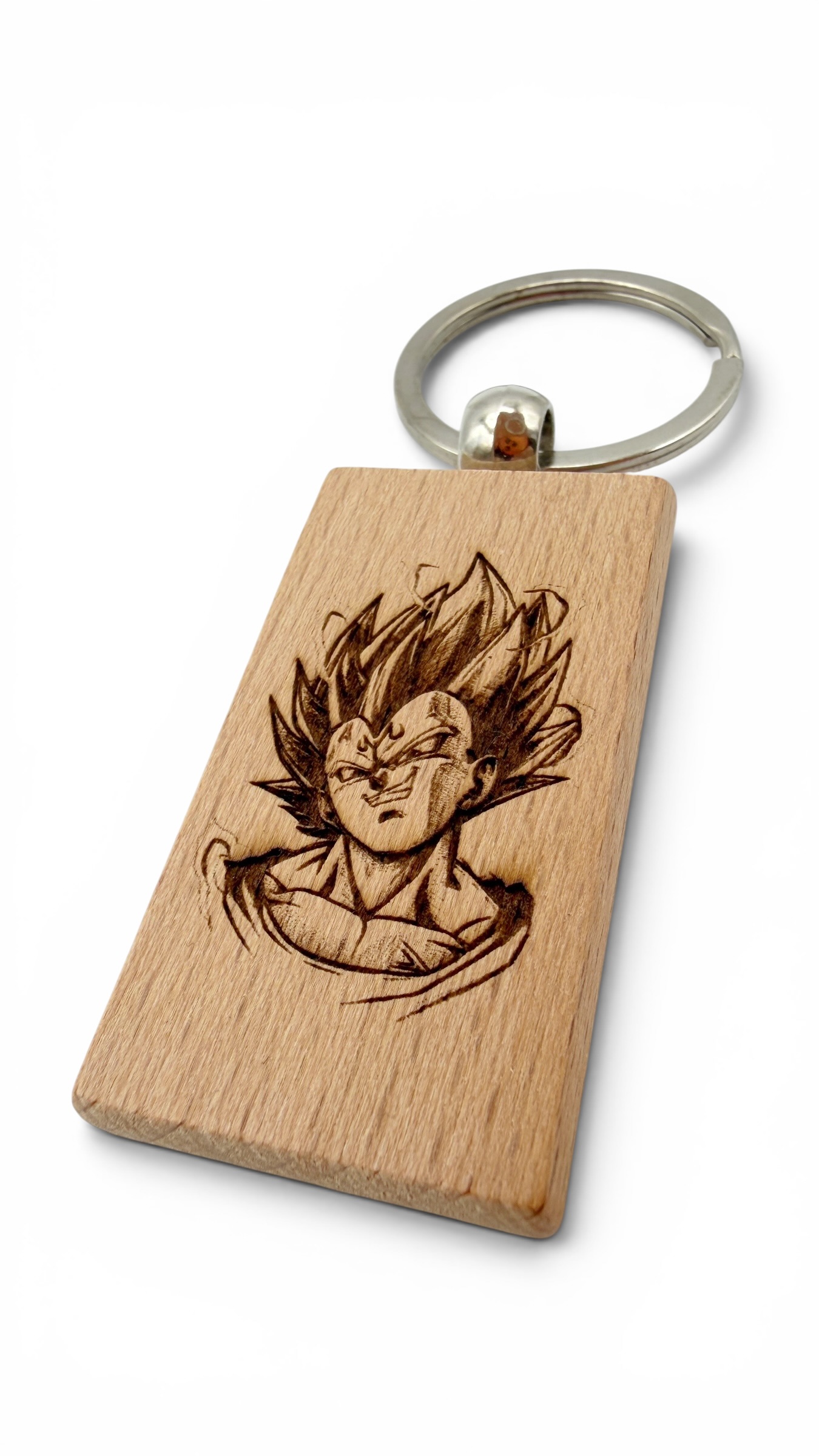 Majin Vegeta Dragon Ball - Portachiavi in legno inciso 