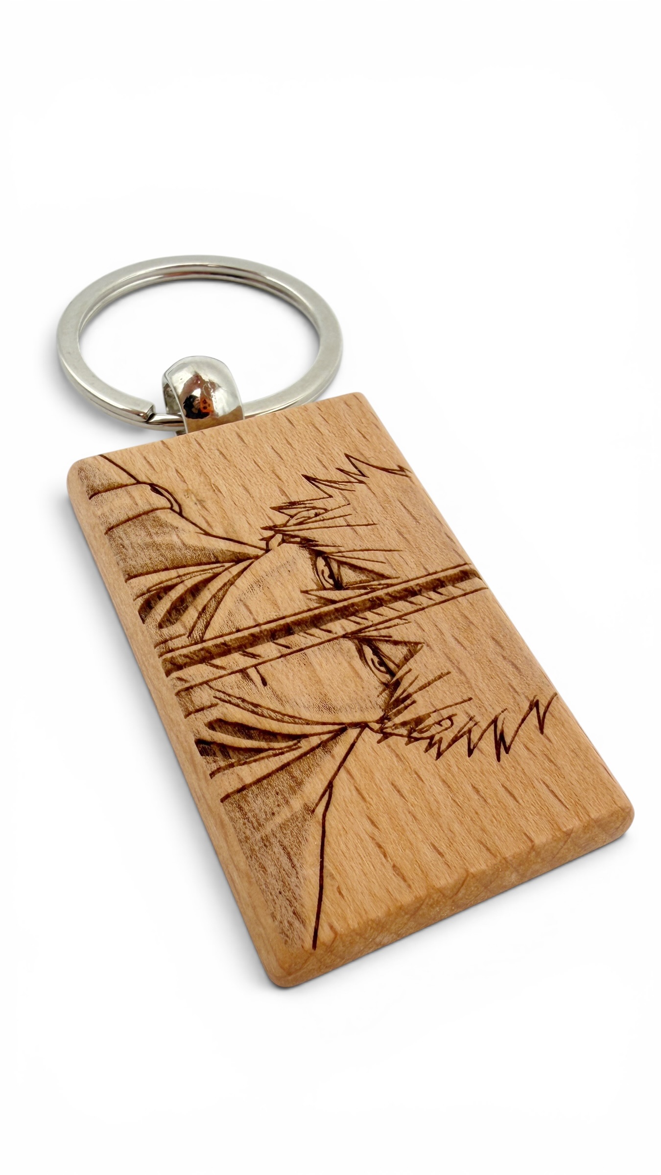 Ichigo con Spada Bleach - Portachiavi in legno inciso 