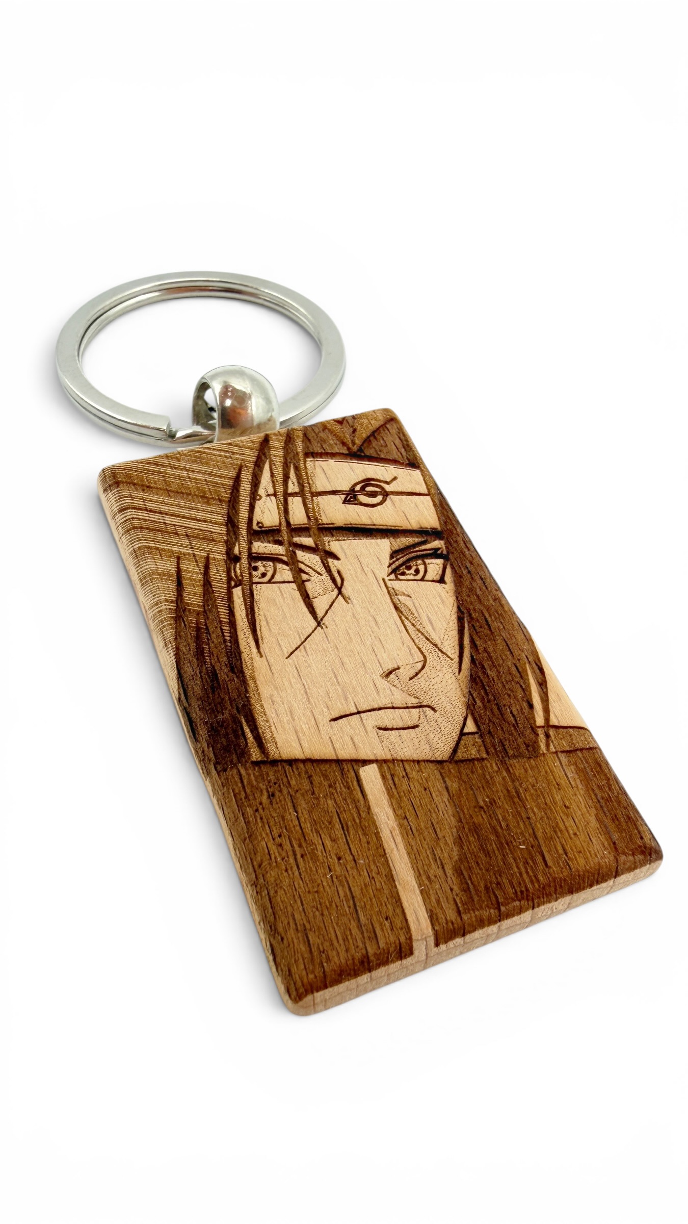 Itachi Naruto - Portachiavi in legno inciso 
