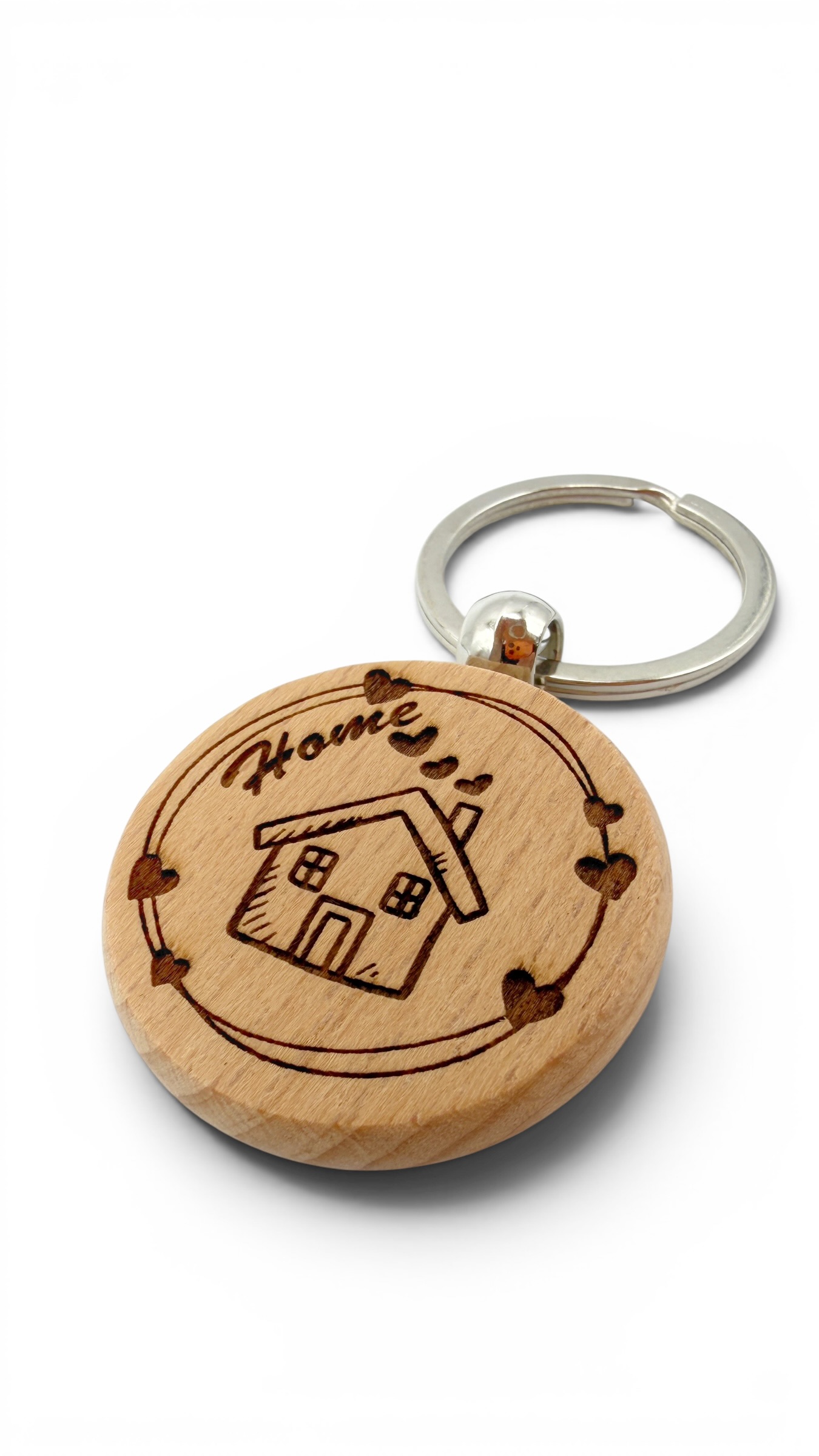 Home - Portachiavi in legno inciso 