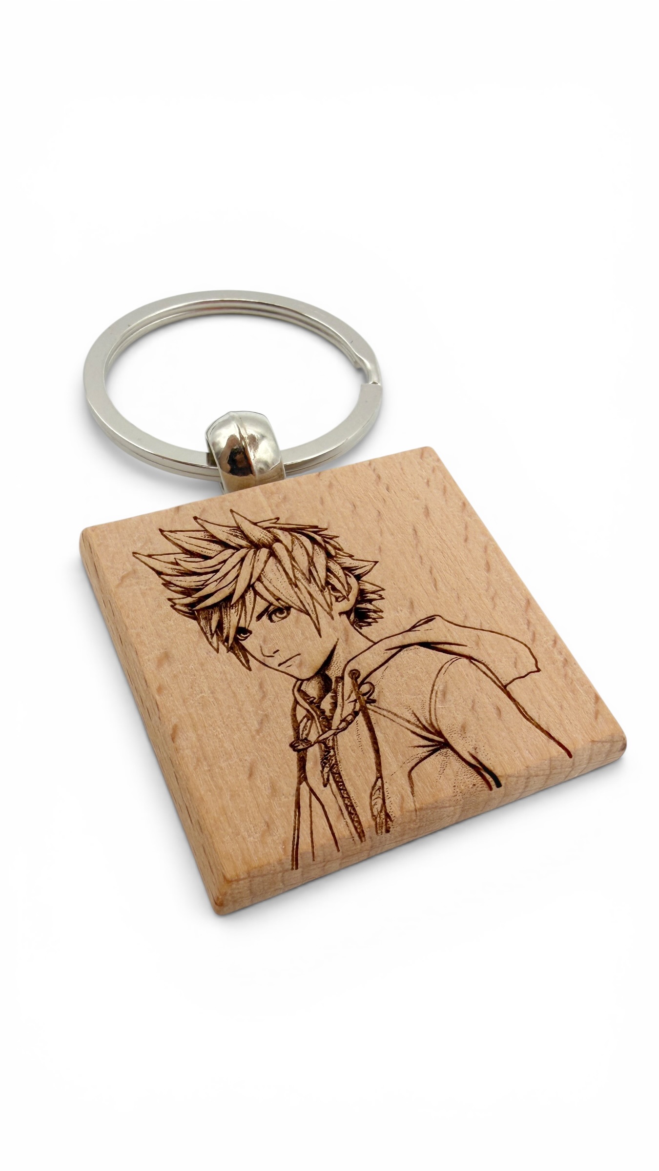 Roxas Kingdom Hearts - Portachiavi in legno inciso 