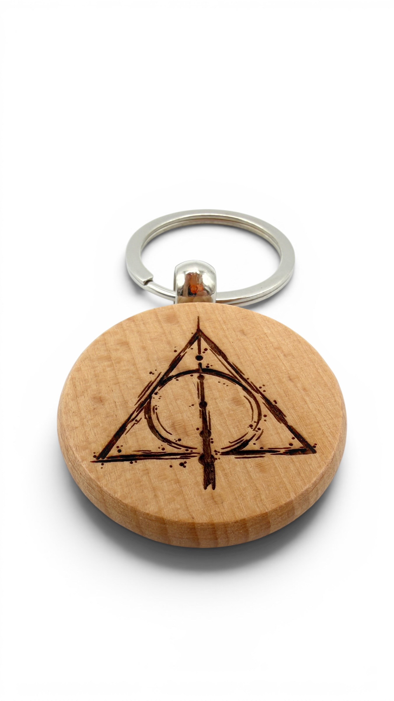 Harry Potter Doni della morte - Portachiavi in legno inciso 