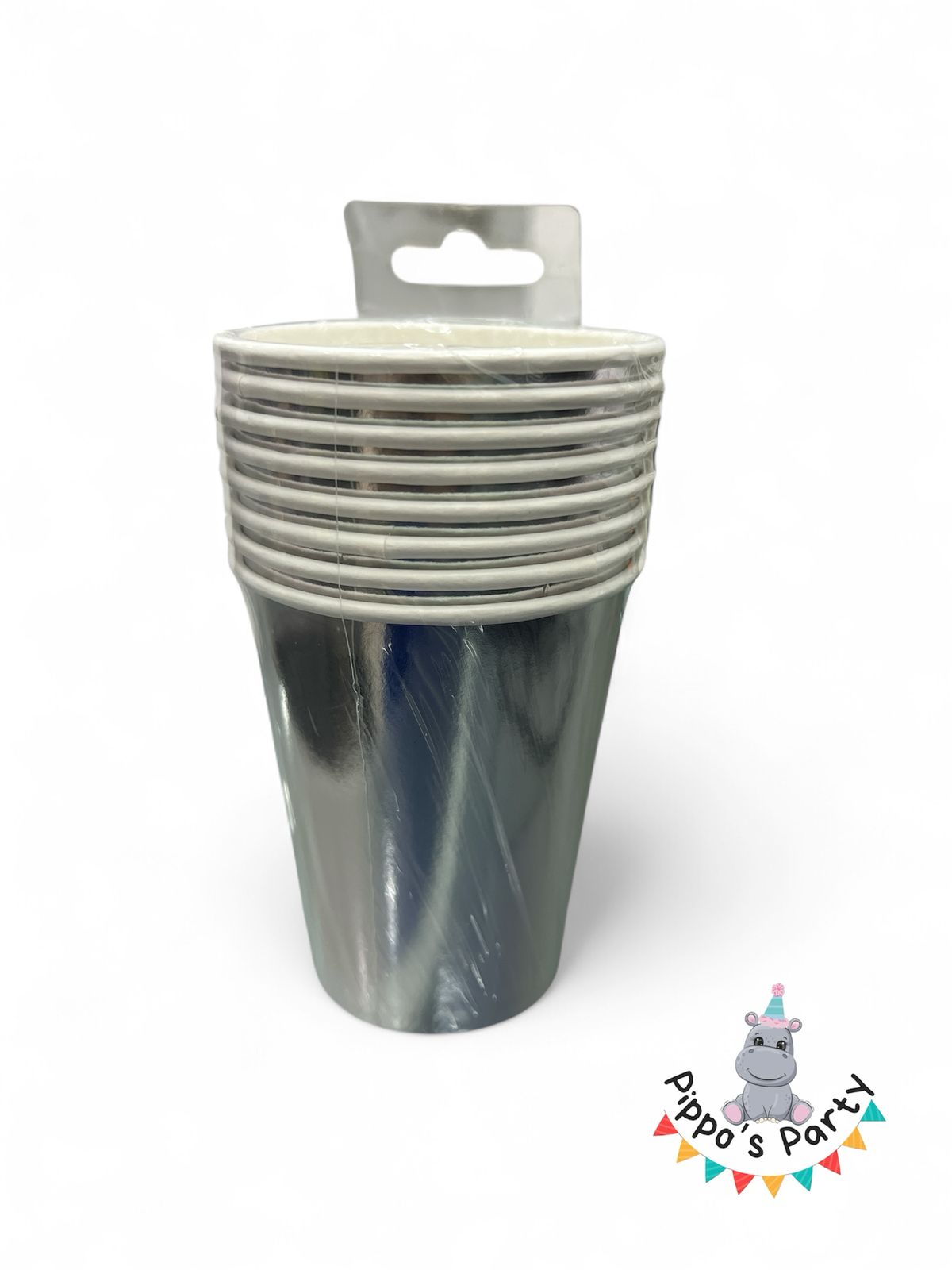 VASOS PLATA FOIL X8
