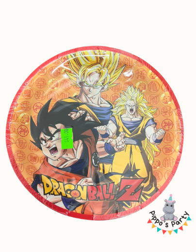 PLATOS DE CARTÓN DRAGON BALL Z X10