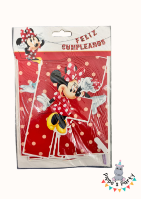 LETRERO FELIZ CUMPLEAÑOS MINNIE MOUSE 