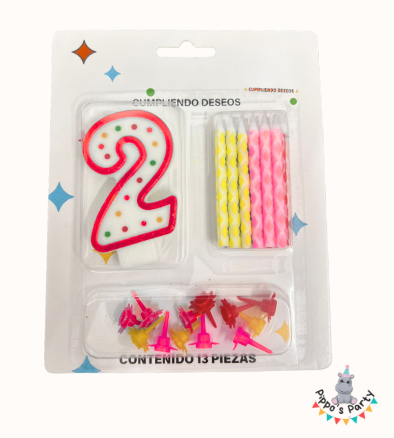 VELA PARA CUMPLEAÑOS NÚMERO 2