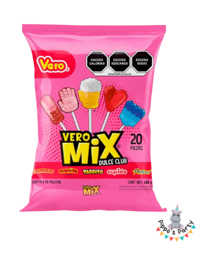 BOLSA DE PALETAS VERO MIX 20 PIEZAS