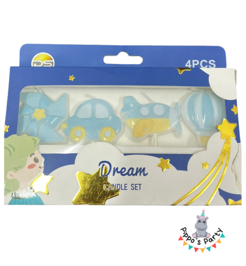 VELAS BABY SHOWER NIÑO X4