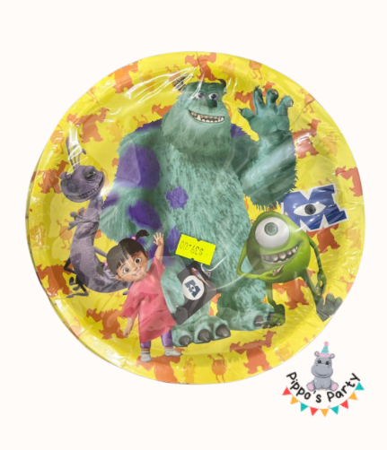 PLATOS DE CARTÓN MONSTER INC X10