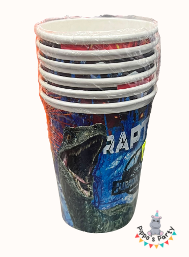 VASOS DE CARTÓN JURASSIC WORLD X6