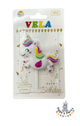 VELA DE CUMPLEAÑOS UNICORNIO